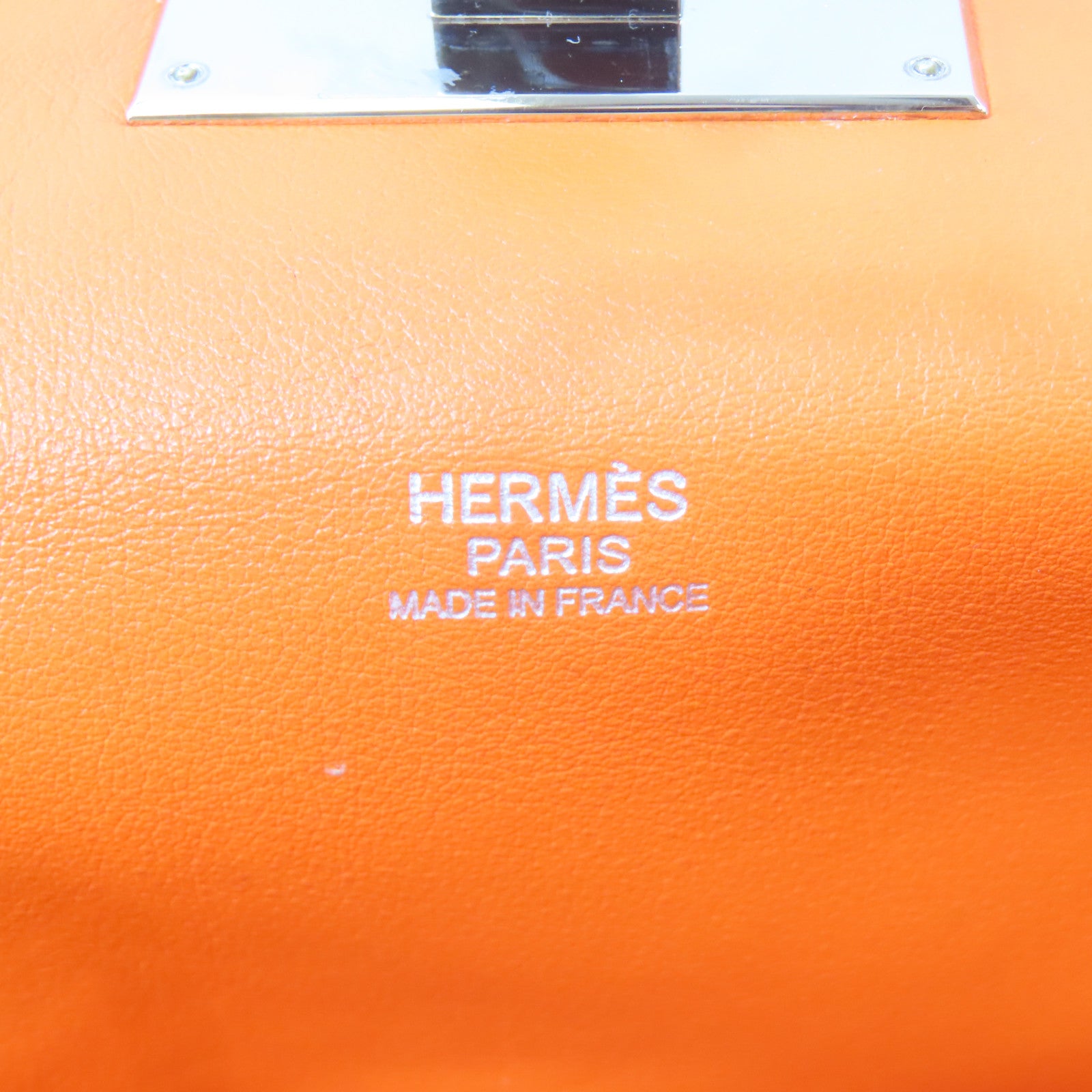 HERMES Swift皮革Tool Box 26銀扣肩背袋棕色