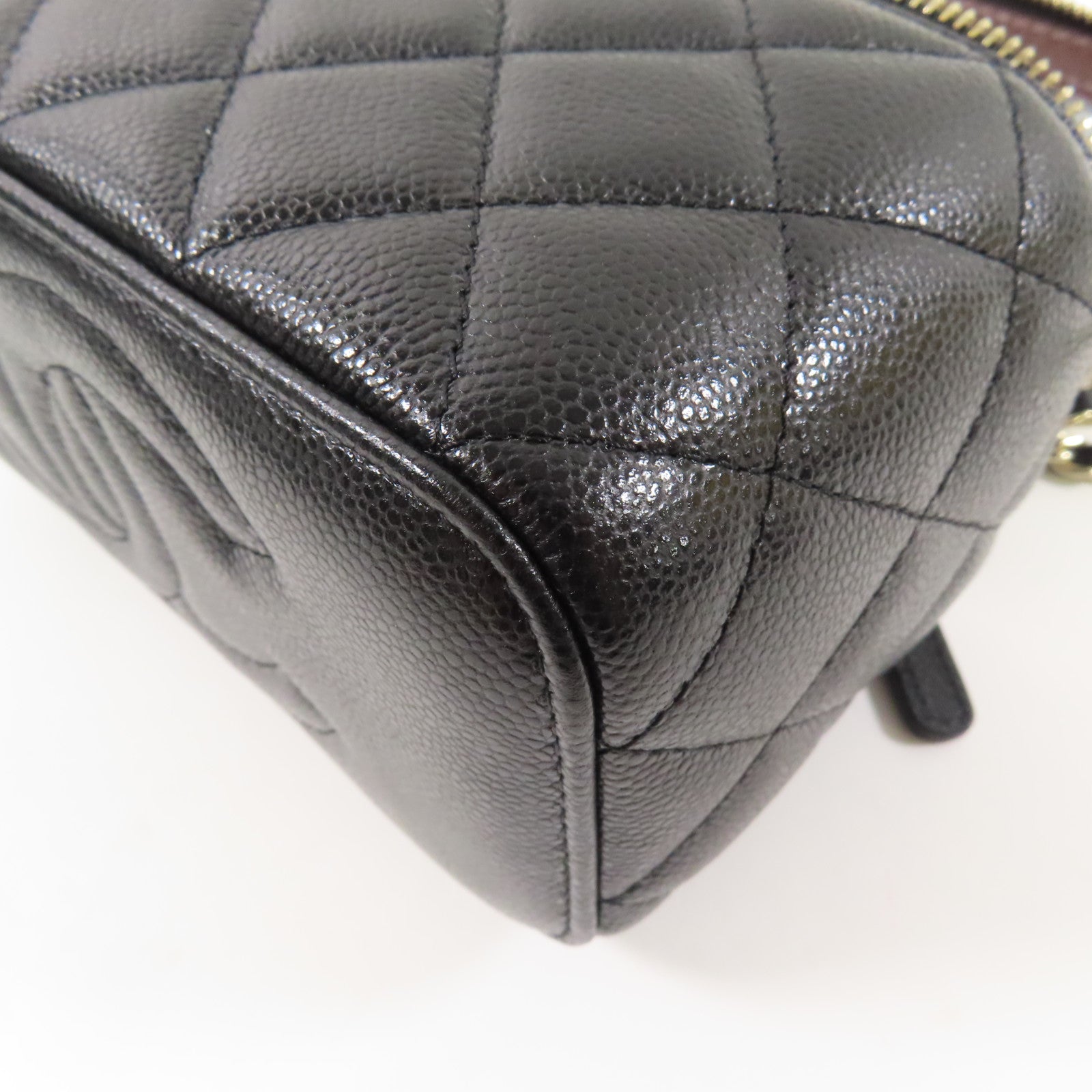 CHANEL 【激減優惠】牛皮皮革Small Vanity Case金扣鏈帶肩背袋