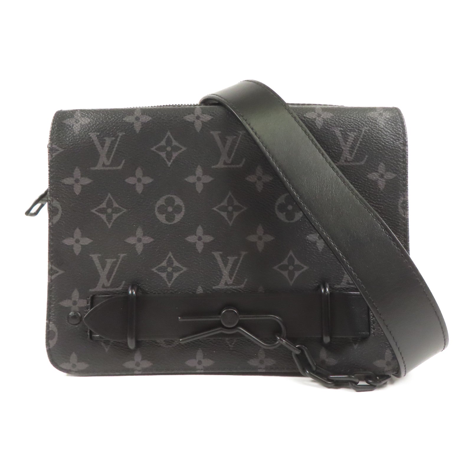 LOUIS VUITTON LV Steamer Shoulder Bag M45585 Monogram Eclipse Black