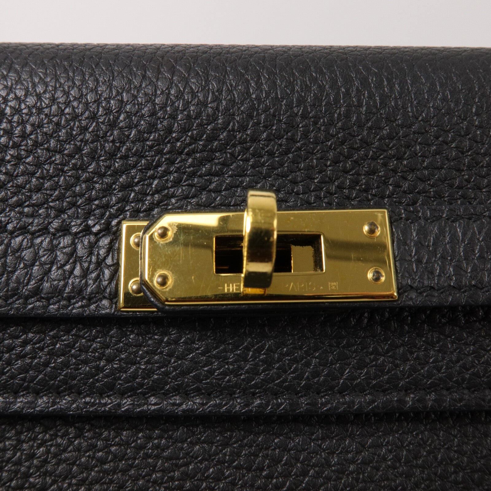 HERMES Togo皮革Kelly 25手挽肩背兩用袋Noir