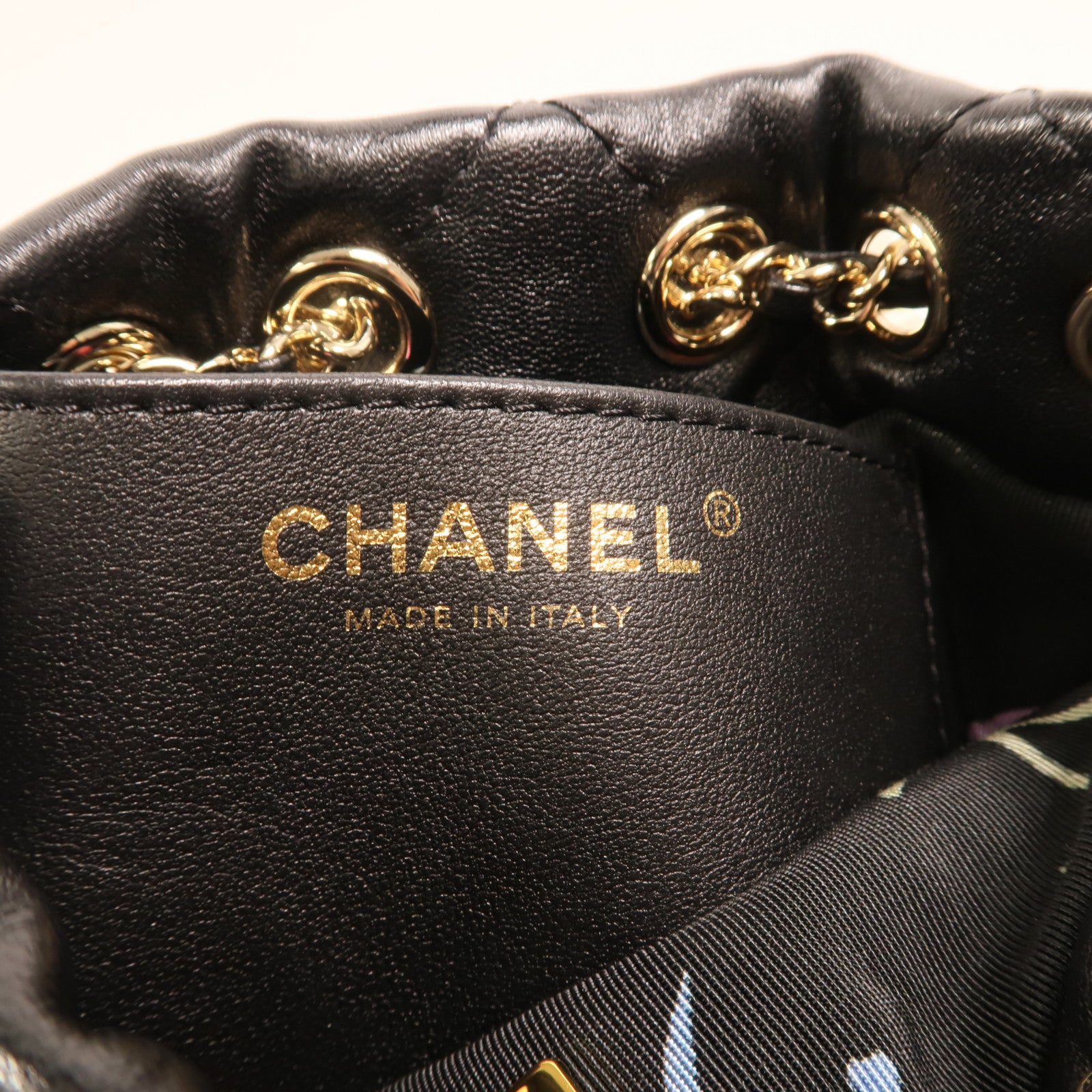CHANEL 羊皮皮革Rucksack金扣鏈帶背包