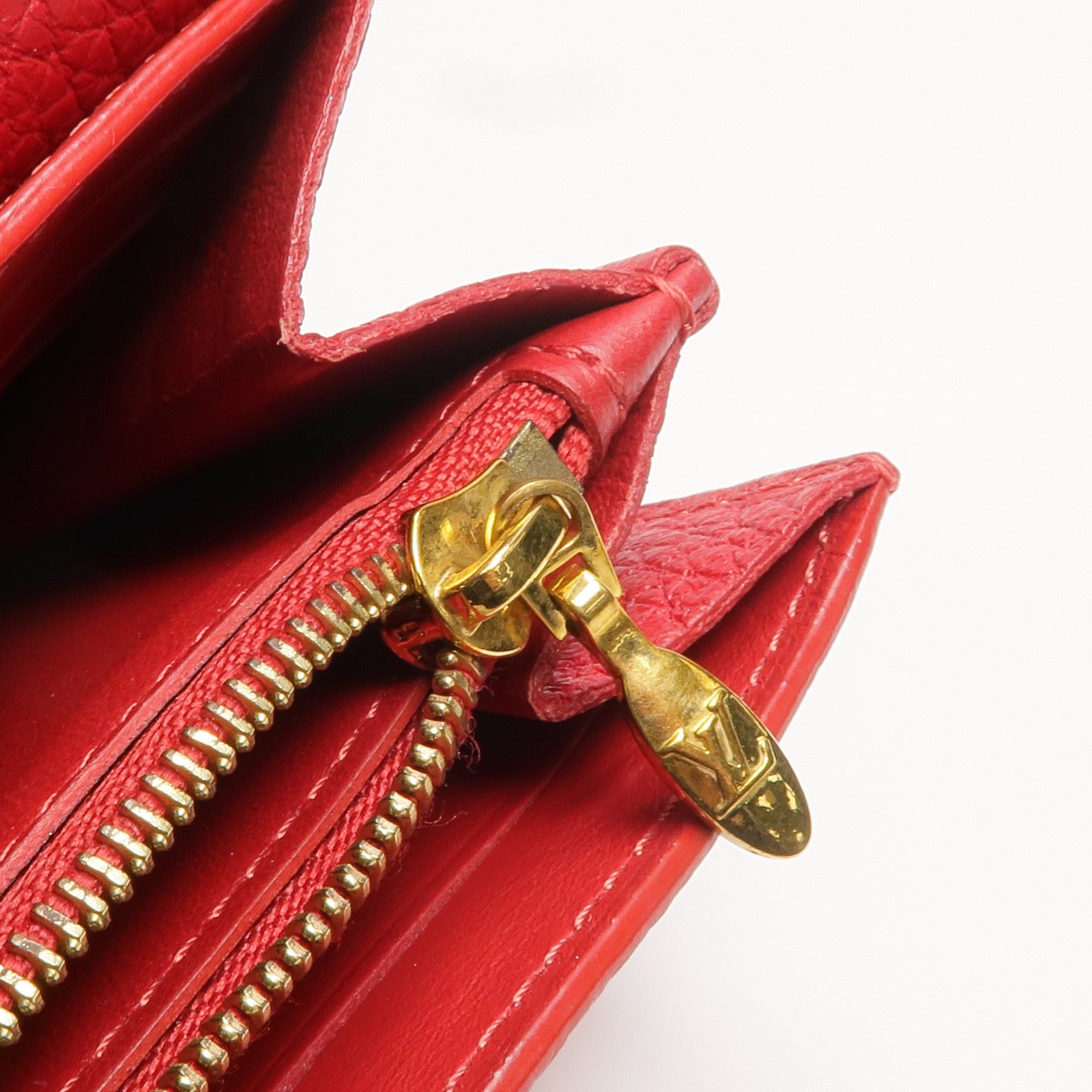 LOUIS VUITTON 牛皮皮革Portefeuille Capucines金扣長錢包