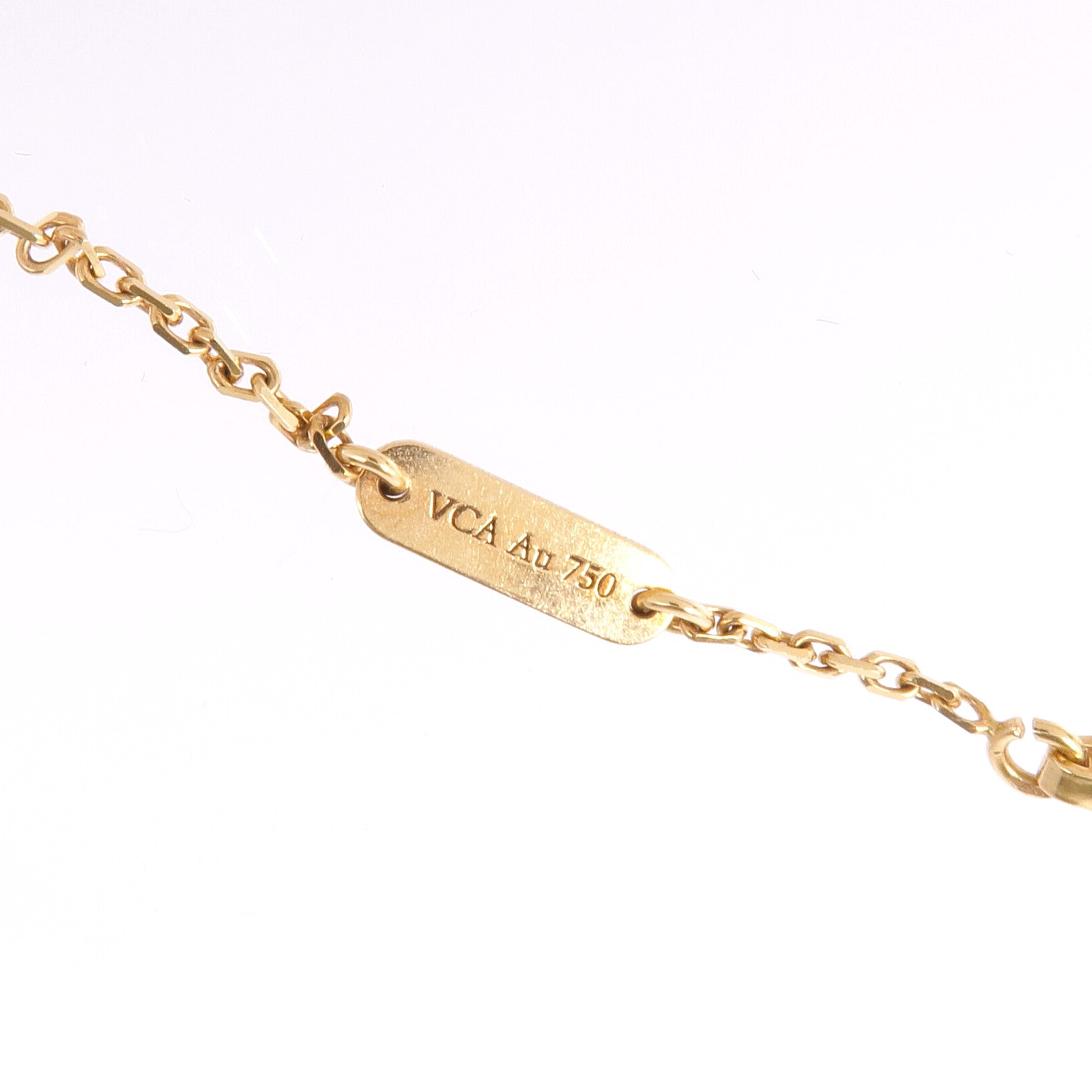 Van Cleef & Arpels 18K黃金Vintage Alhambra Necklace珍珠母貝項鍊