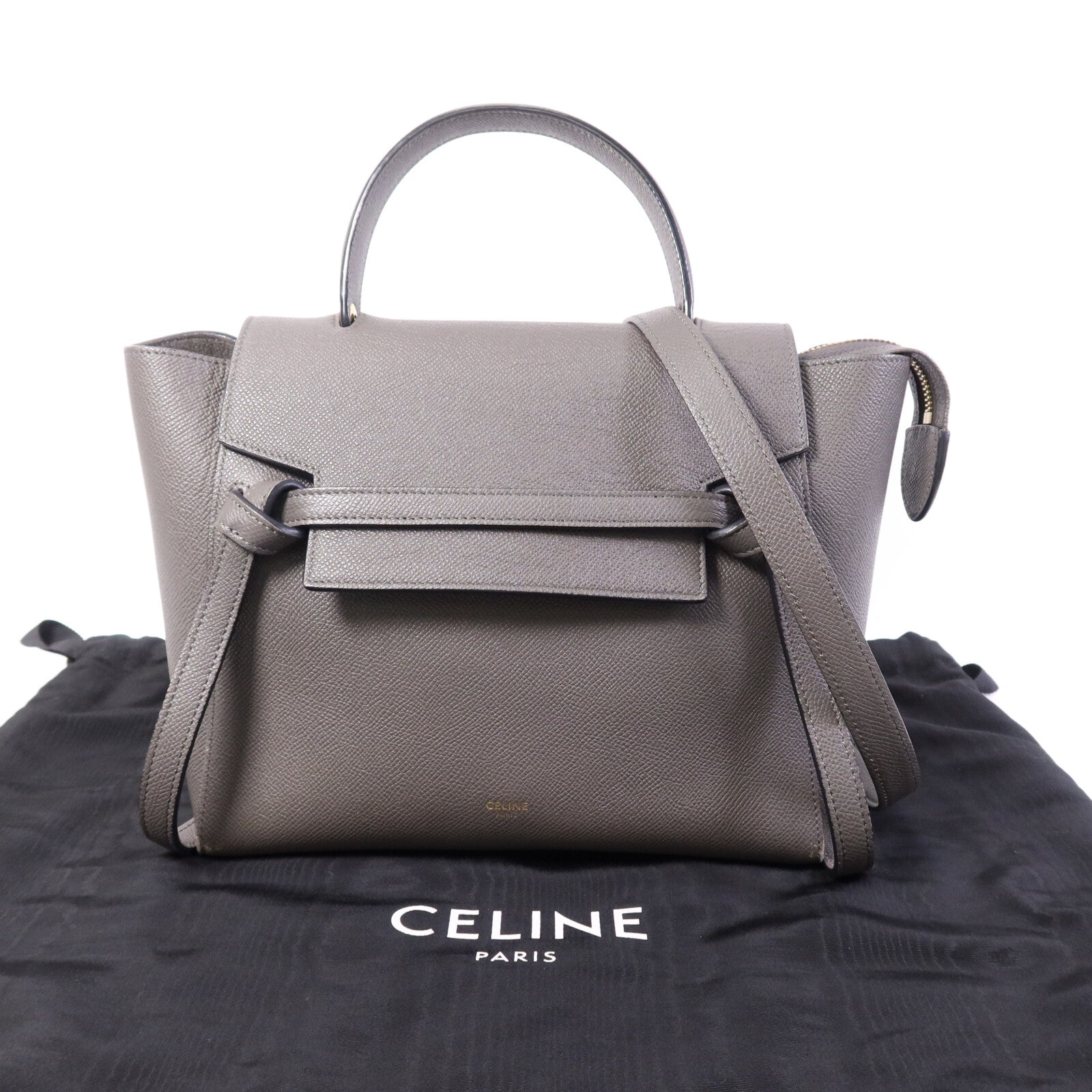 CELINE 牛皮皮革Micro Belt Bag金扣手挽肩背兩用袋