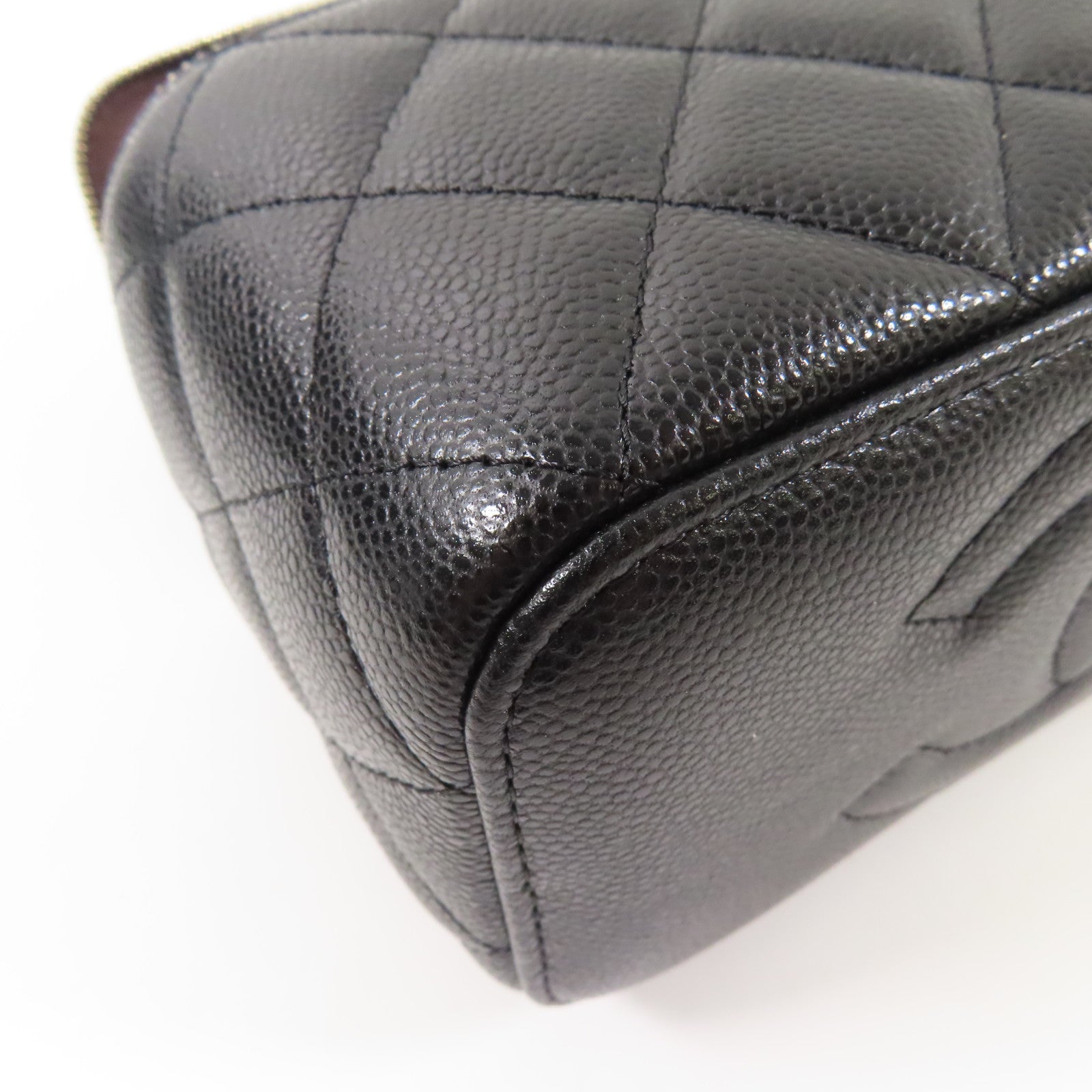CHANEL 【激減優惠】牛皮皮革Small Vanity Case金扣鏈帶肩背袋