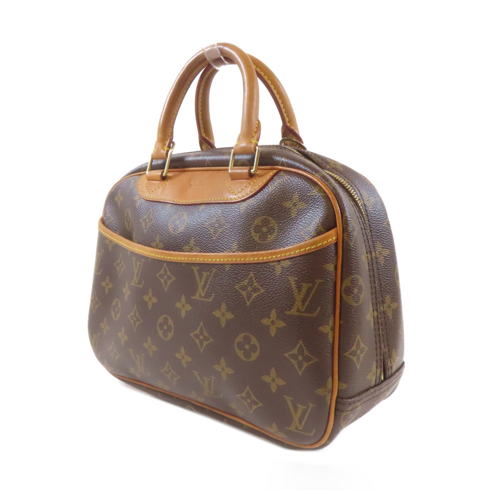 LOUIS VUITTON Monogram Trouville金扣手挽袋啡色