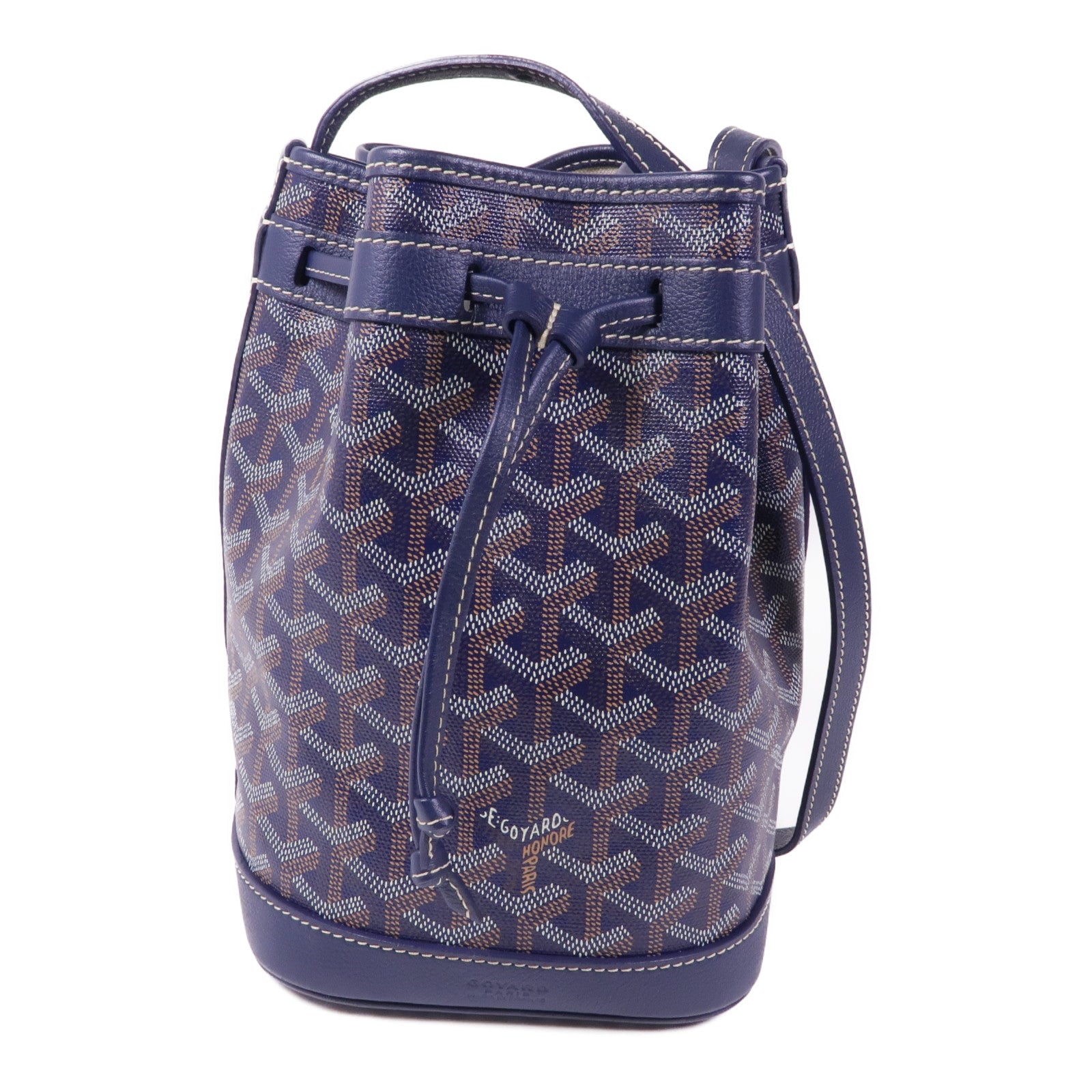 GOYARD 塗層帆布Petit Flot Bucket Bag銀扣肩背袋