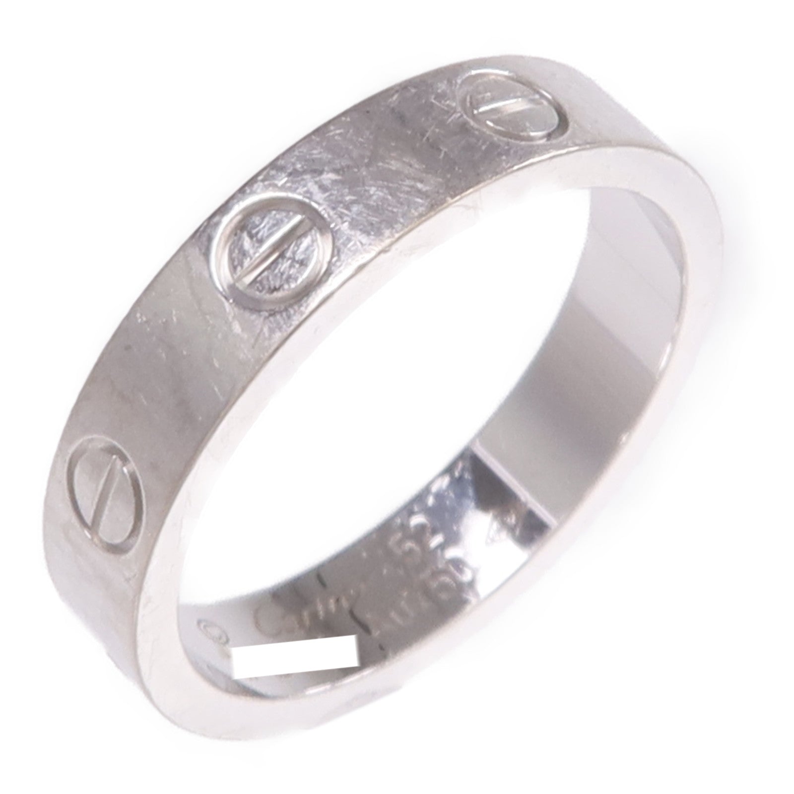 CARTIER 18K白金Love Ring 1P Diamond鑽石戒指