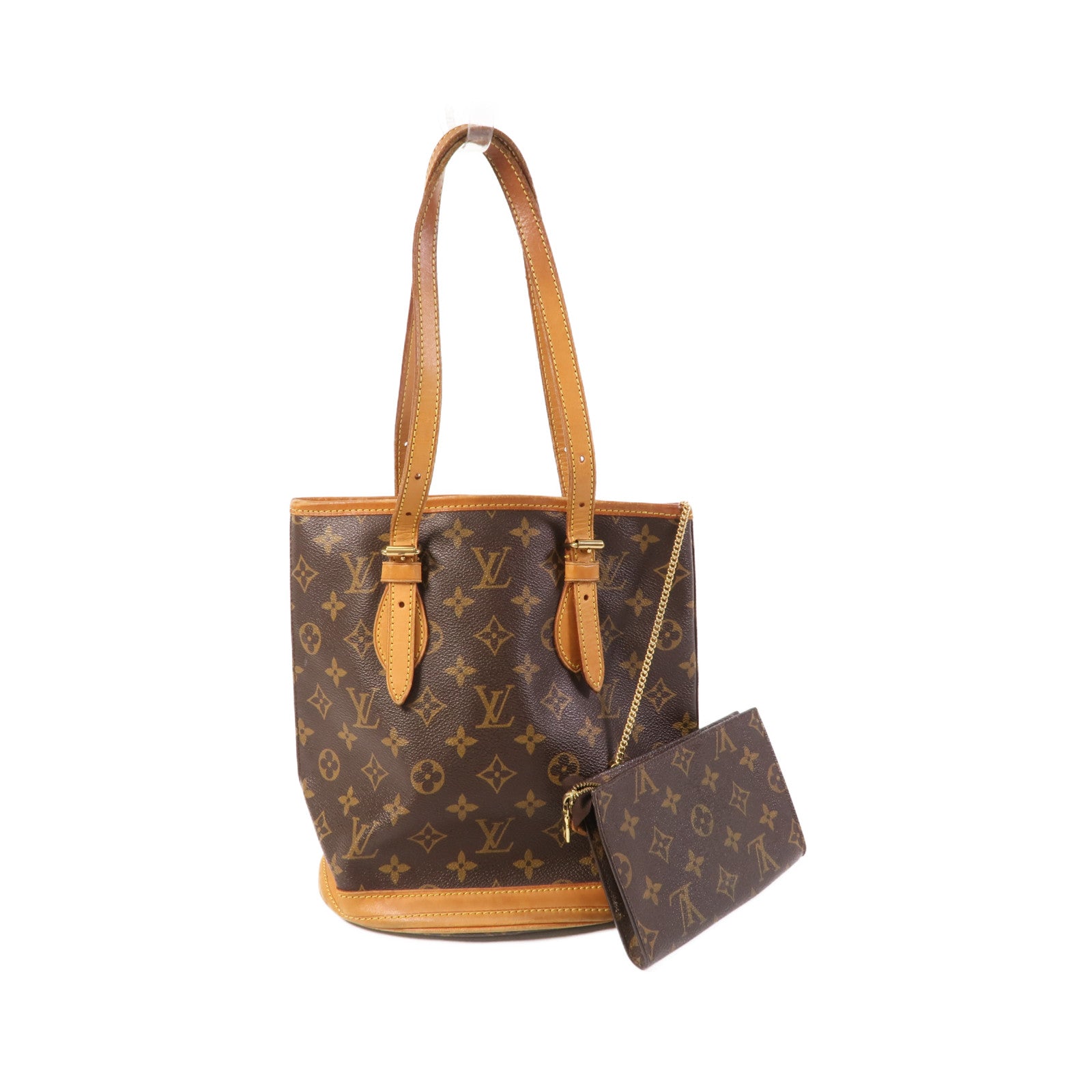 LOUIS VUITTON Monogram Bucket PM金扣手挽袋