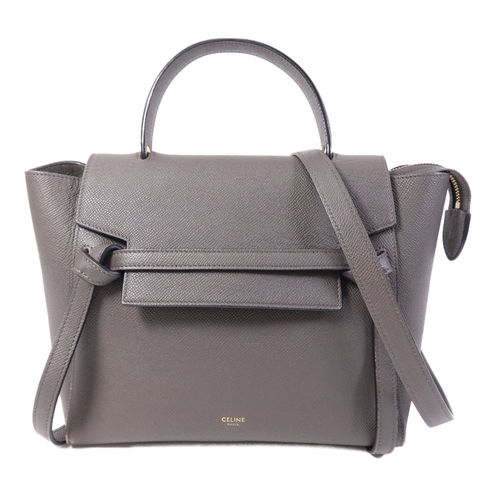 CELINE 牛皮皮革Micro Belt Bag金扣手挽肩背兩用袋