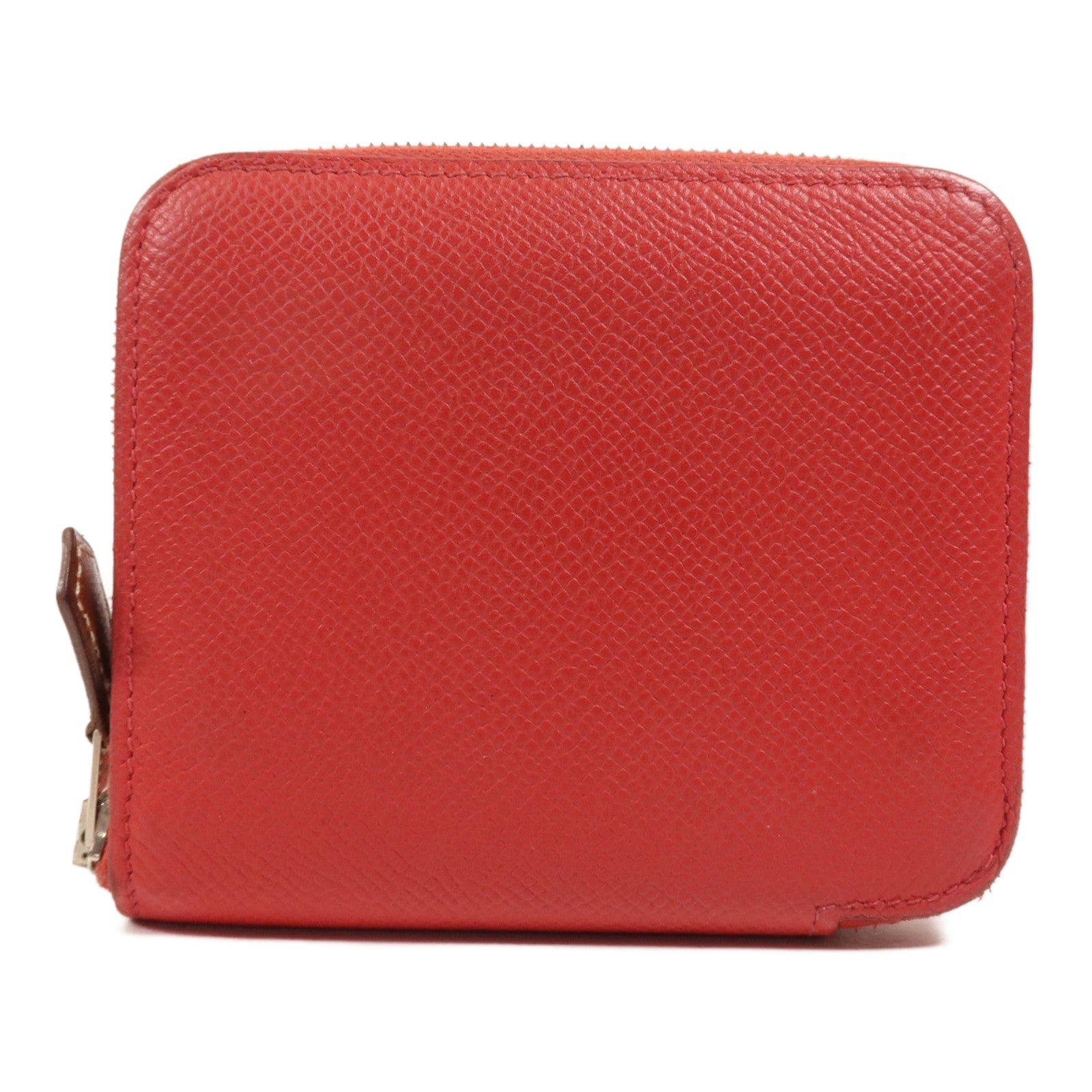 HERMES Epsom皮革Silk In Wallet銀扣錢包Bougainvillea