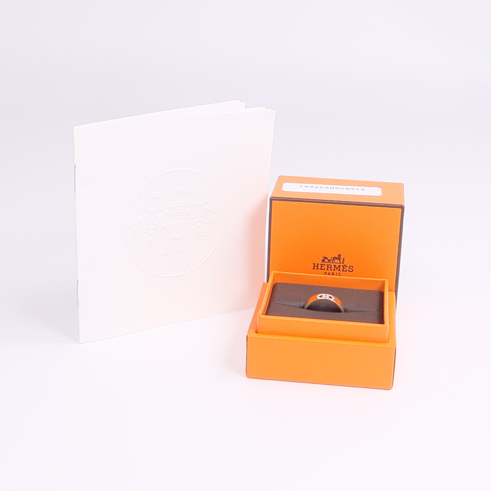 HERMES 18K玫瑰金H D'ancre Diamond鑽石戒指Hermes#55/US#7