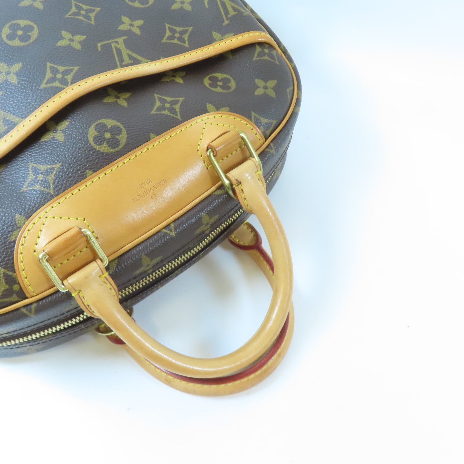 LOUIS VUITTON Monogram Trouville金扣手挽袋啡色
