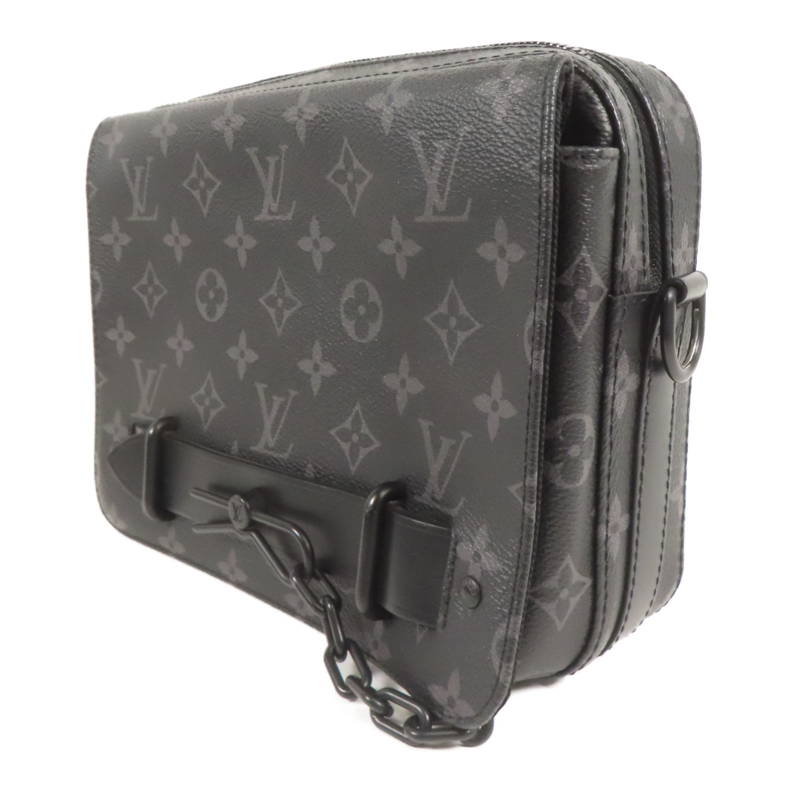 LOUIS VUITTON LV Steamer Shoulder Bag M45585 Monogram Eclipse Black
