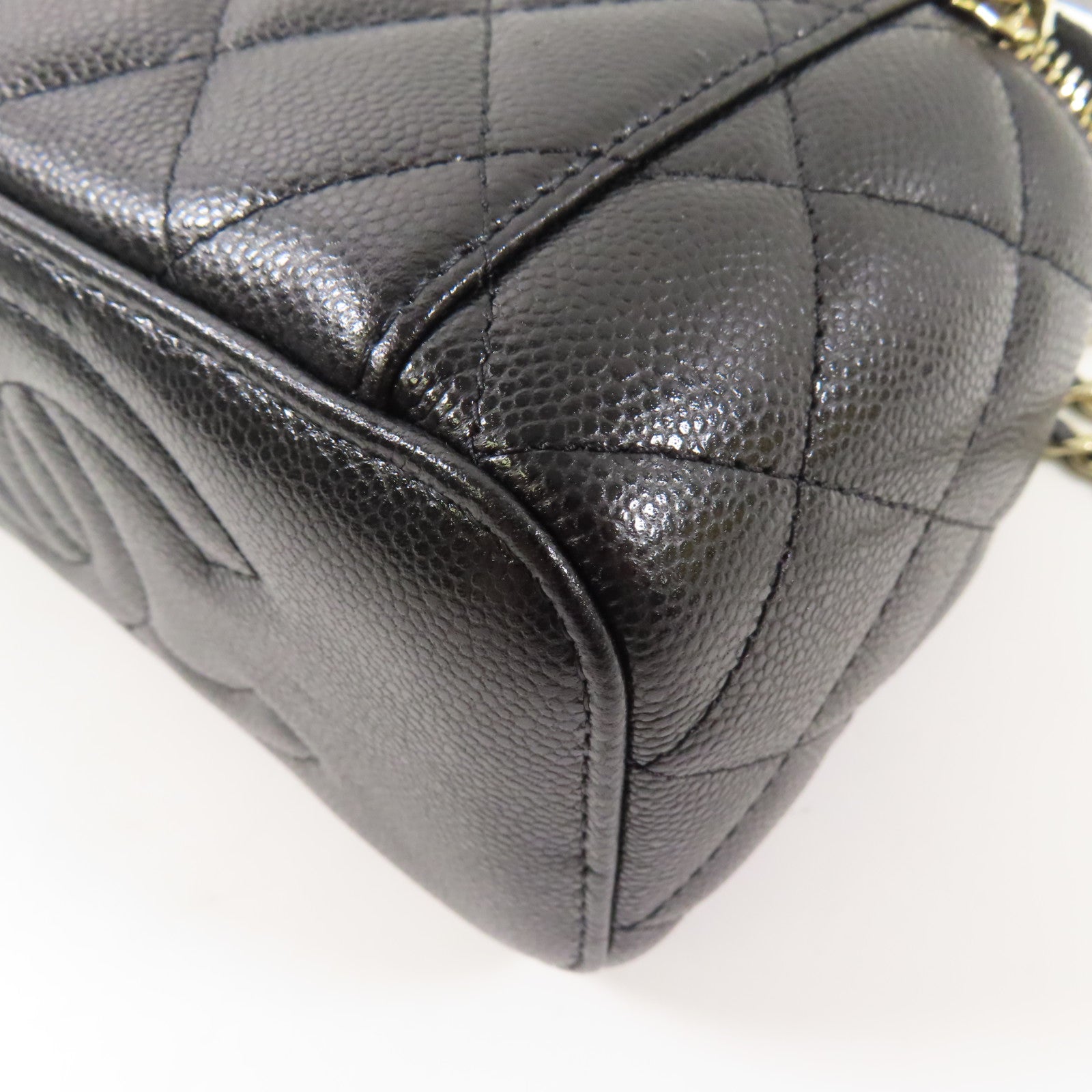 CHANEL 【激減優惠】牛皮皮革Small Vanity Case金扣鏈帶肩背袋