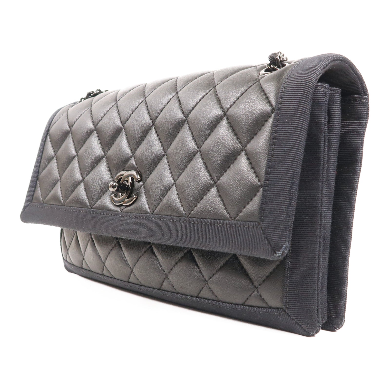 CHANEL 牛皮皮革Chain Shoulder鏈帶肩背袋
