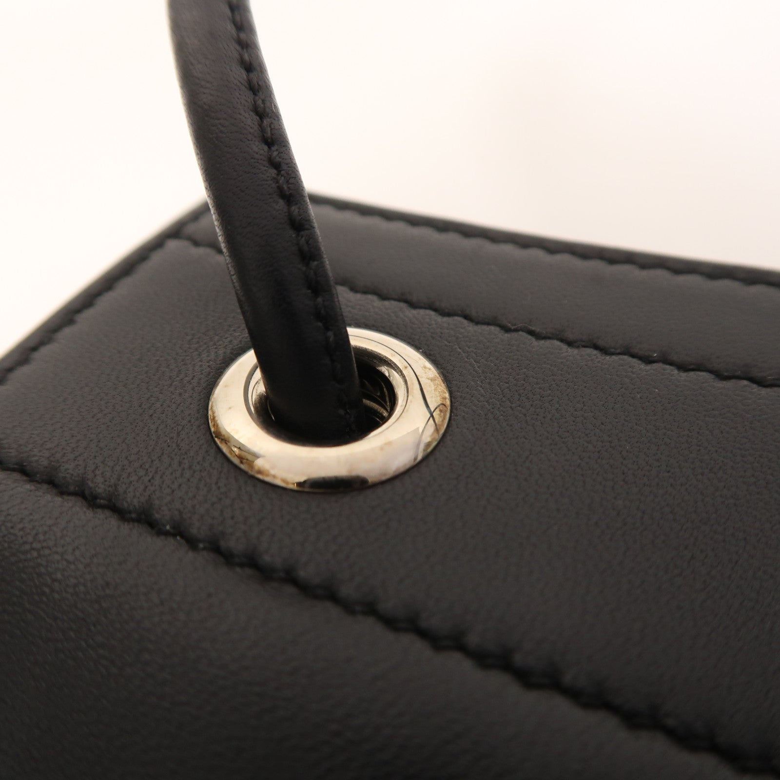 HERMES Swift皮革Aline Mini銀扣肩背袋Noir