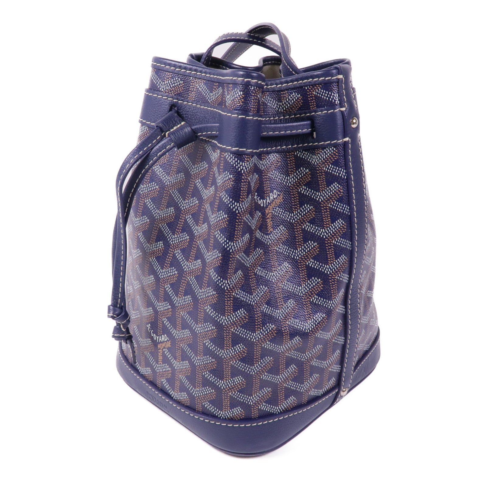 GOYARD 塗層帆布Petit Flot Bucket Bag銀扣肩背袋