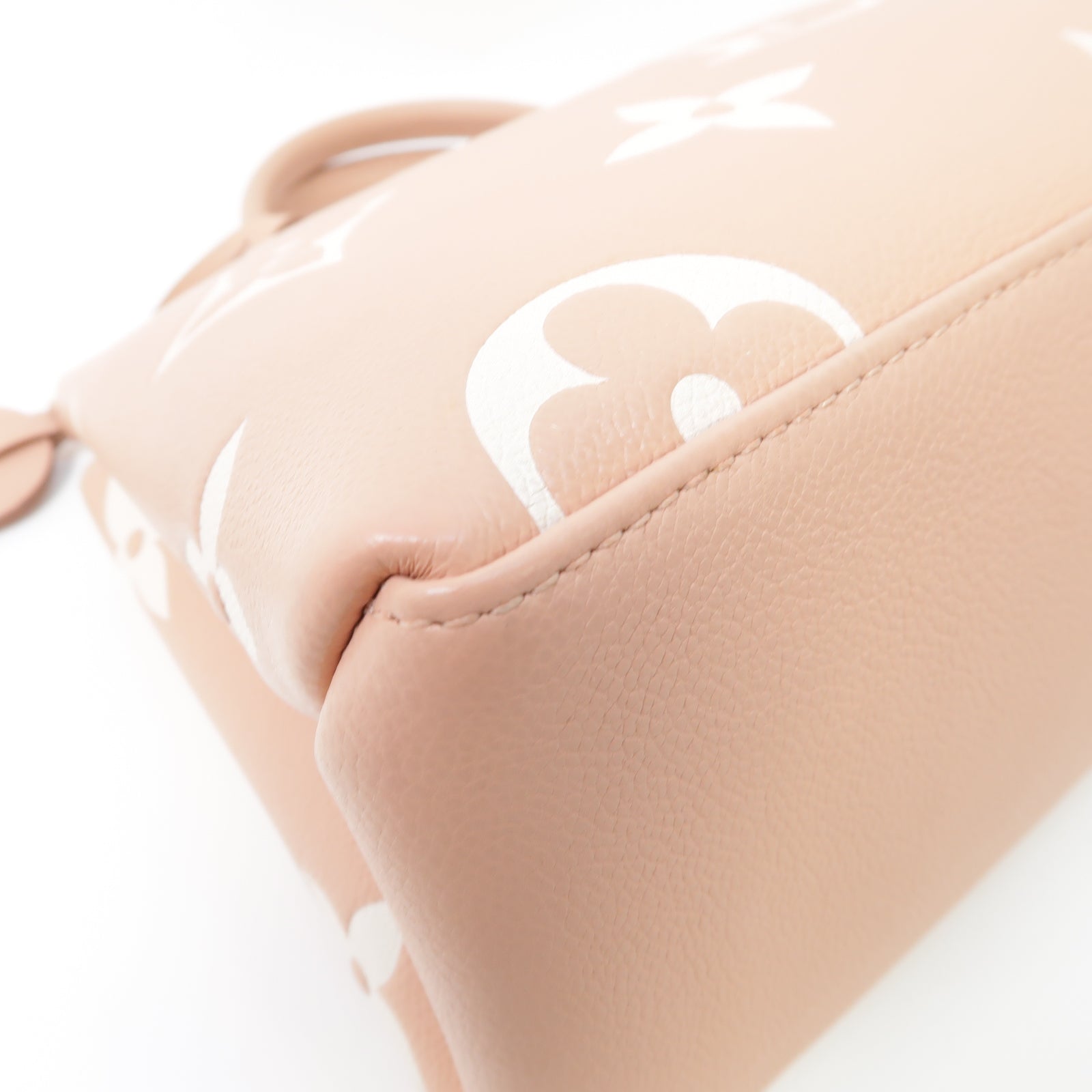 LOUIS VUITTON Monogram Empreinte Petit Palais金扣手挽肩背兩用袋粉紅色