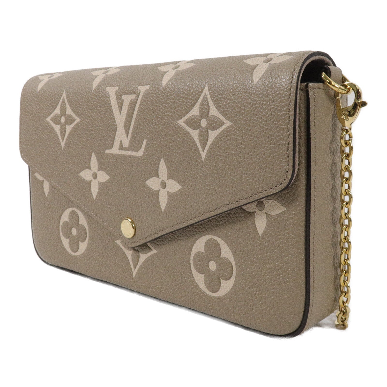 LOUIS VUITTON Monogram Empreinte Felicie Pochette鏈帶肩背袋