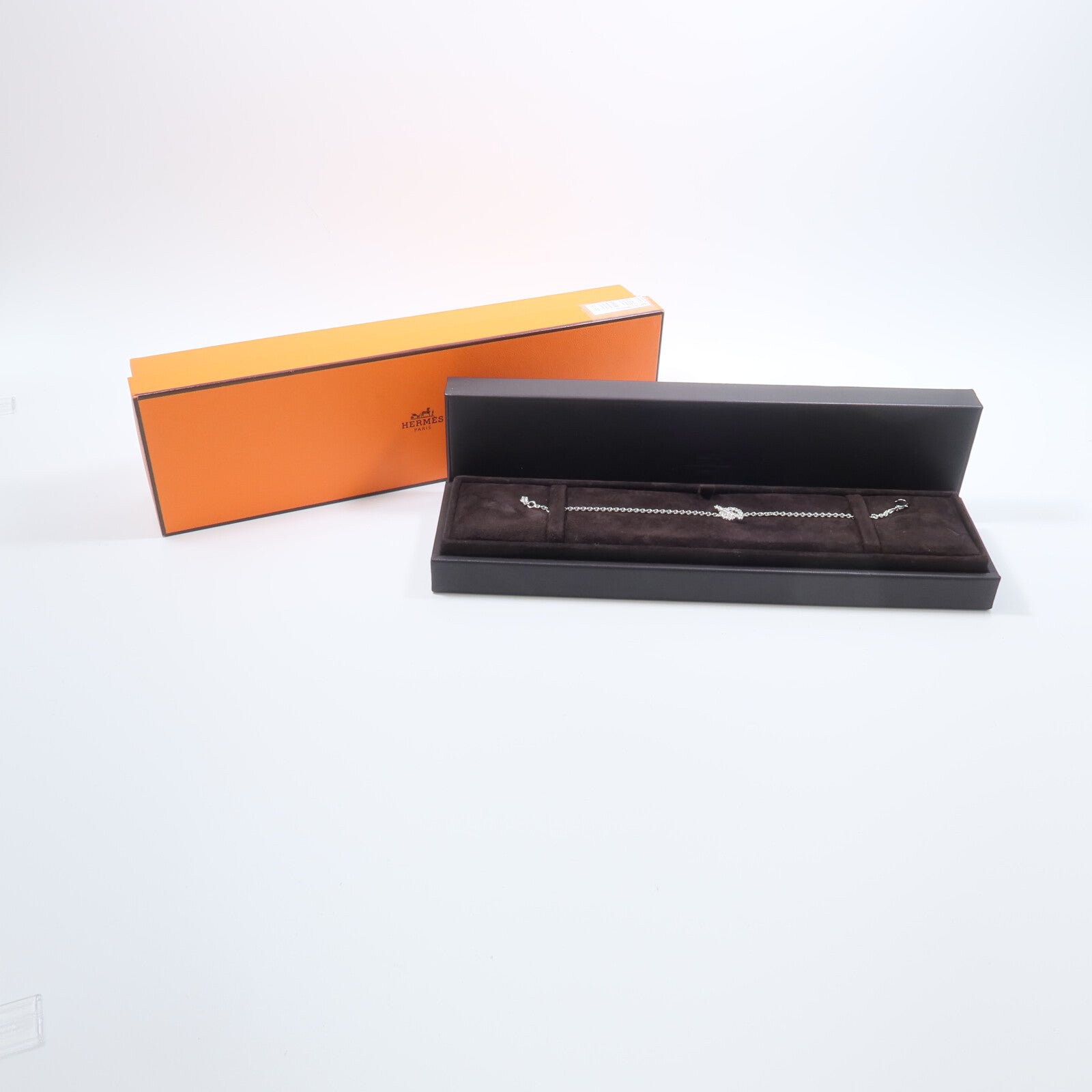 HERMES 18K白金Finesse Bracelet鑽石手鏈