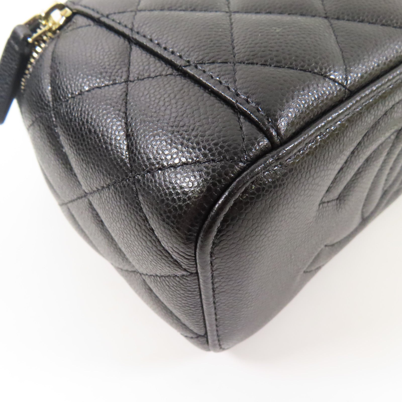 CHANEL 【激減優惠】牛皮皮革Small Vanity Case金扣鏈帶肩背袋