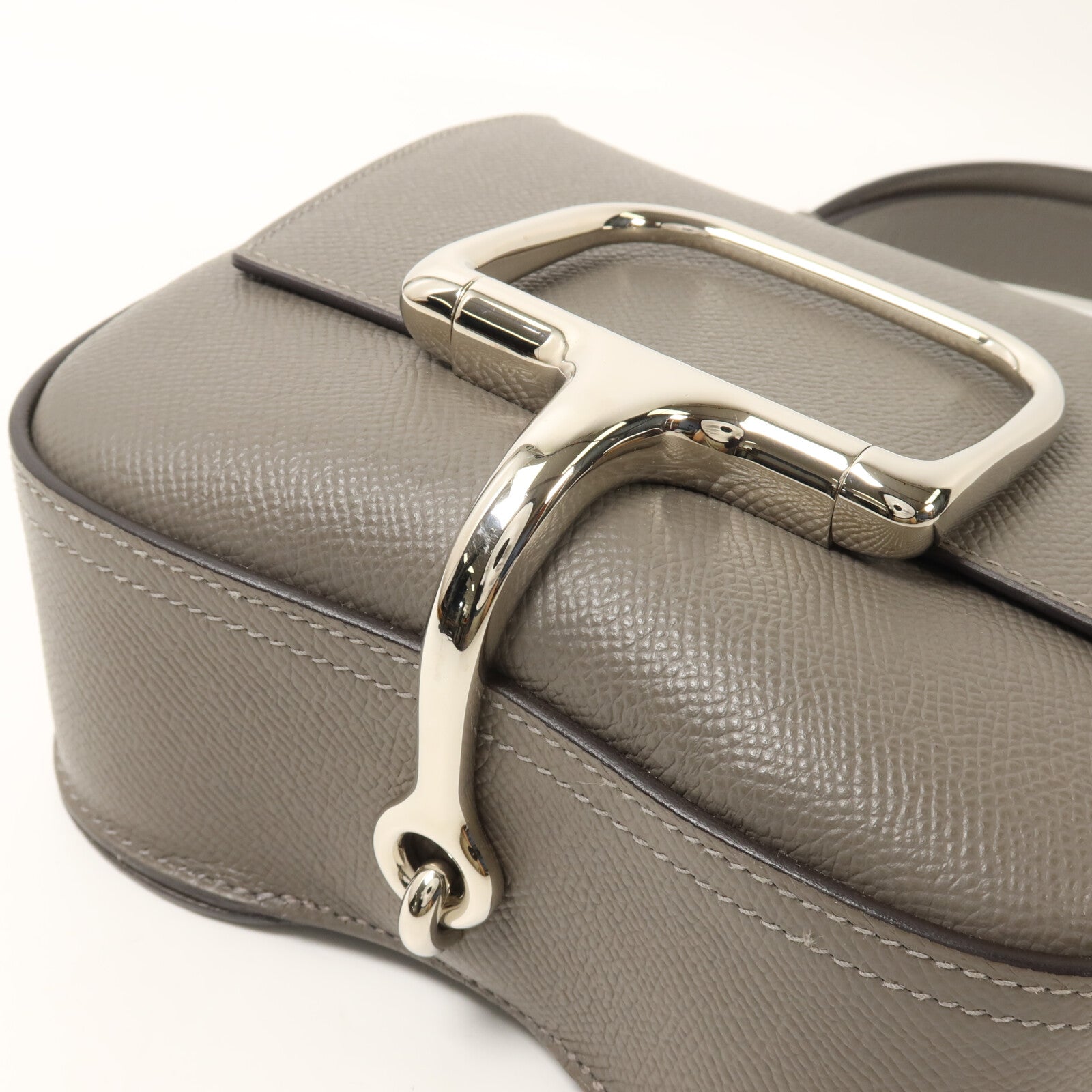 HERMES Epsom皮革Della Cavalleria Mini肩背袋Etain