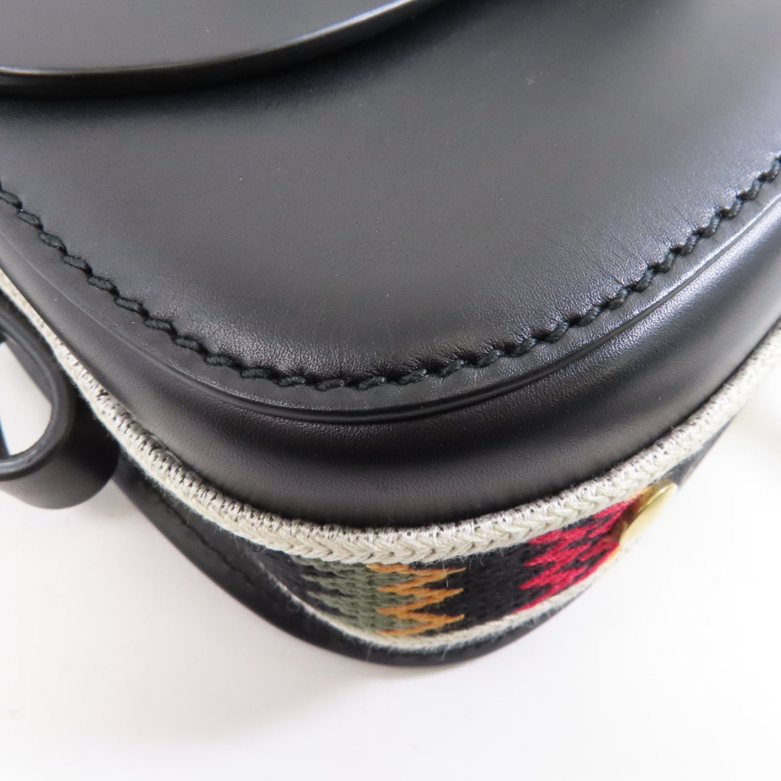 Dior 牛皮皮革Diorodeo Flap Bag金扣手挽肩背兩用袋黑色/多色