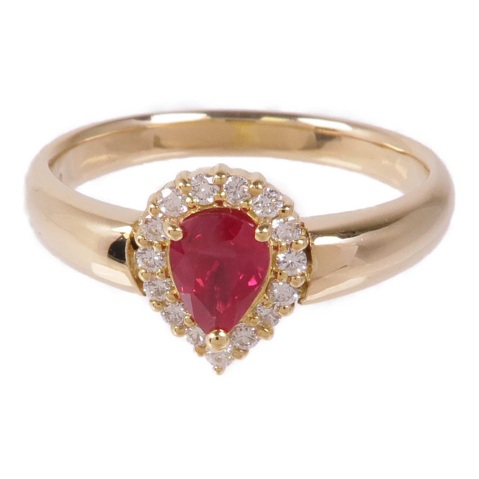 JEWELRY 【激減優惠】18K黃金Ruby Ring紅寶石戒指US#9.75