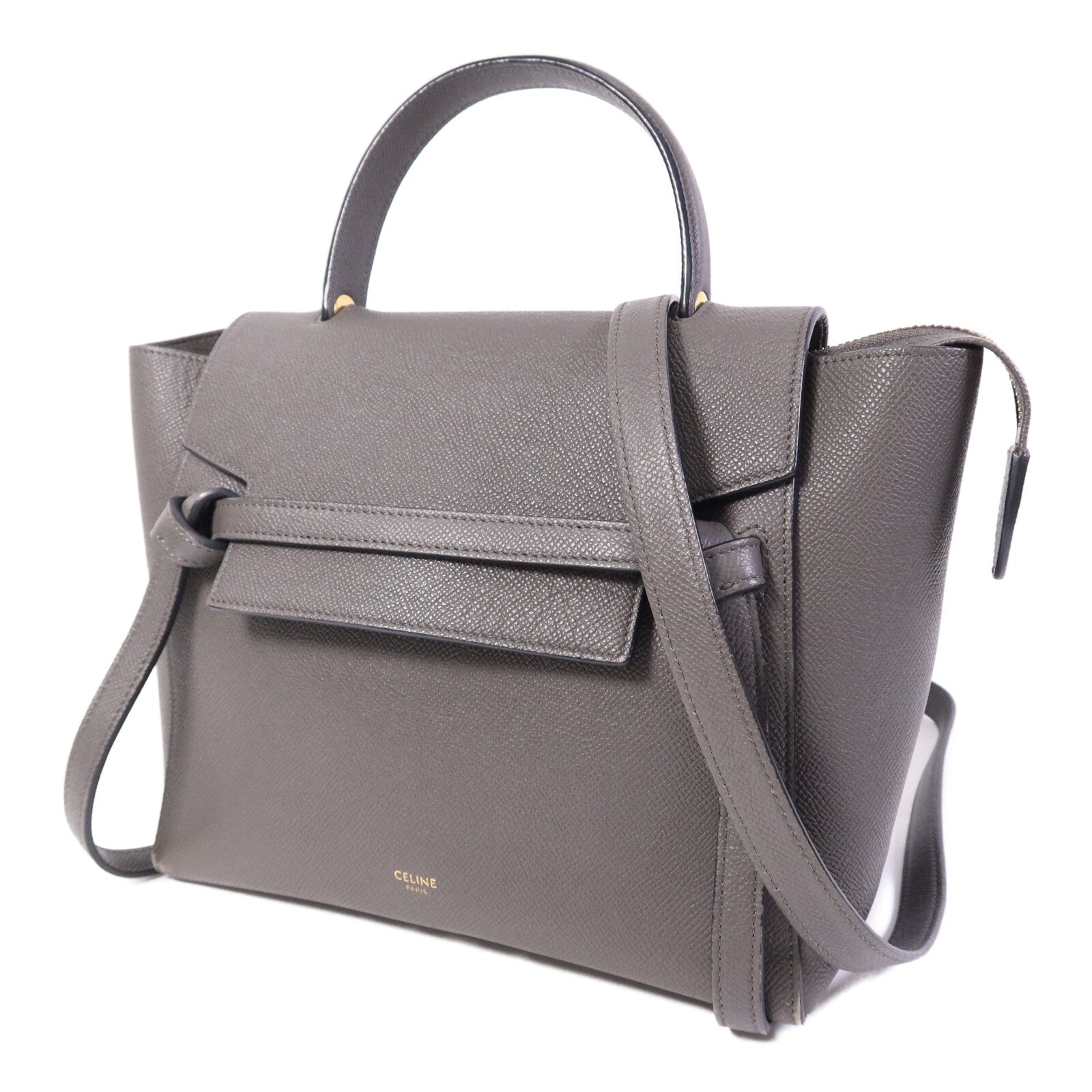 CELINE 牛皮皮革Micro Belt Bag金扣手挽肩背兩用袋