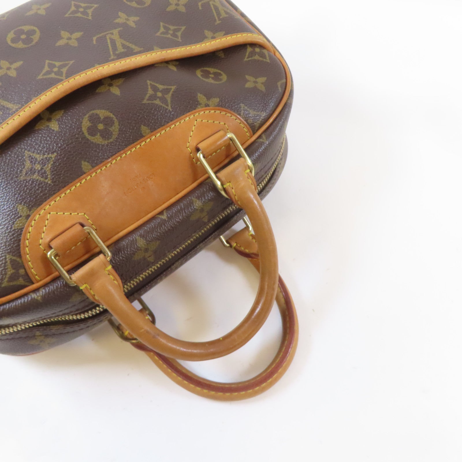 LOUIS VUITTON Monogram Trouville金扣手挽袋啡色