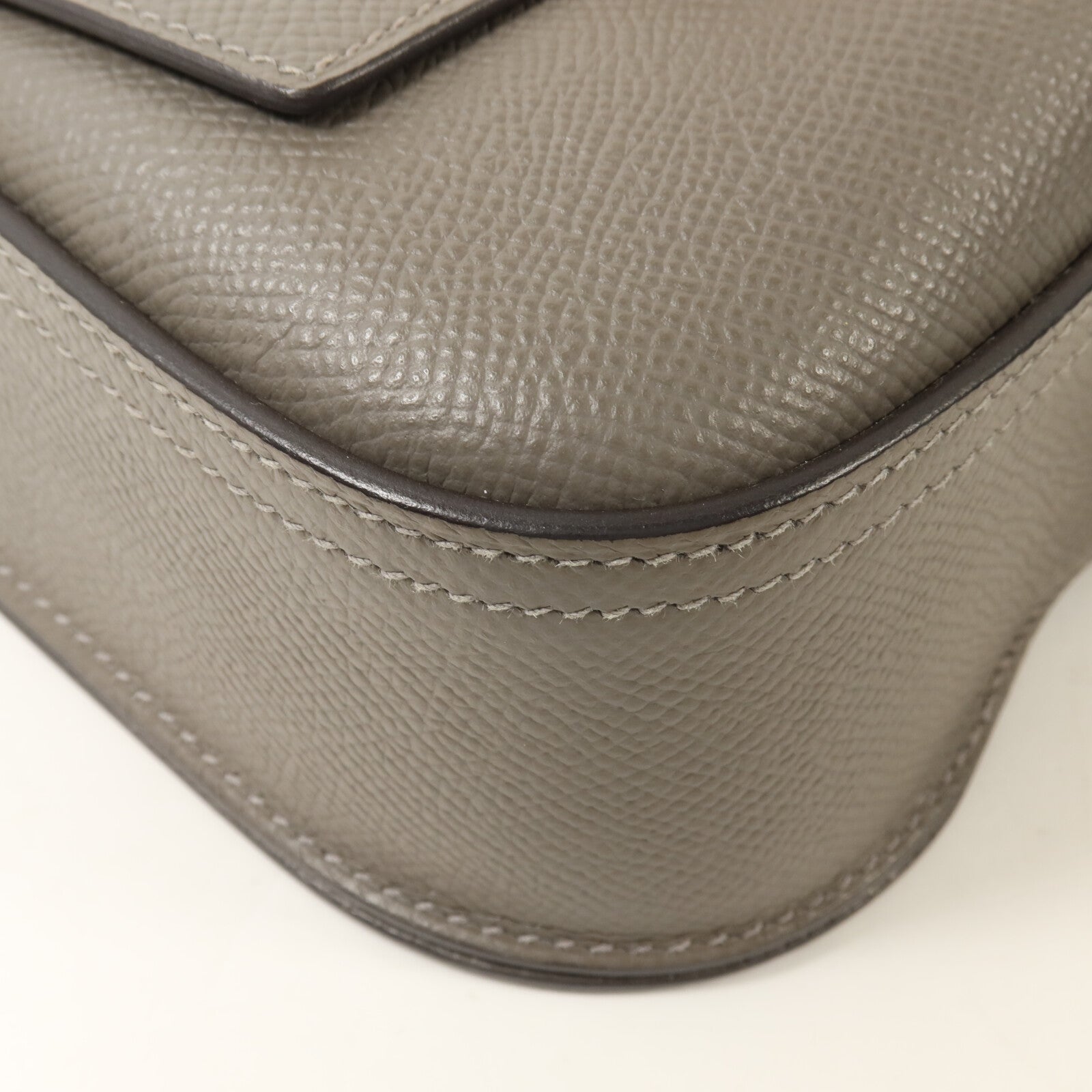 HERMES Epsom皮革Della Cavalleria Mini肩背袋Etain