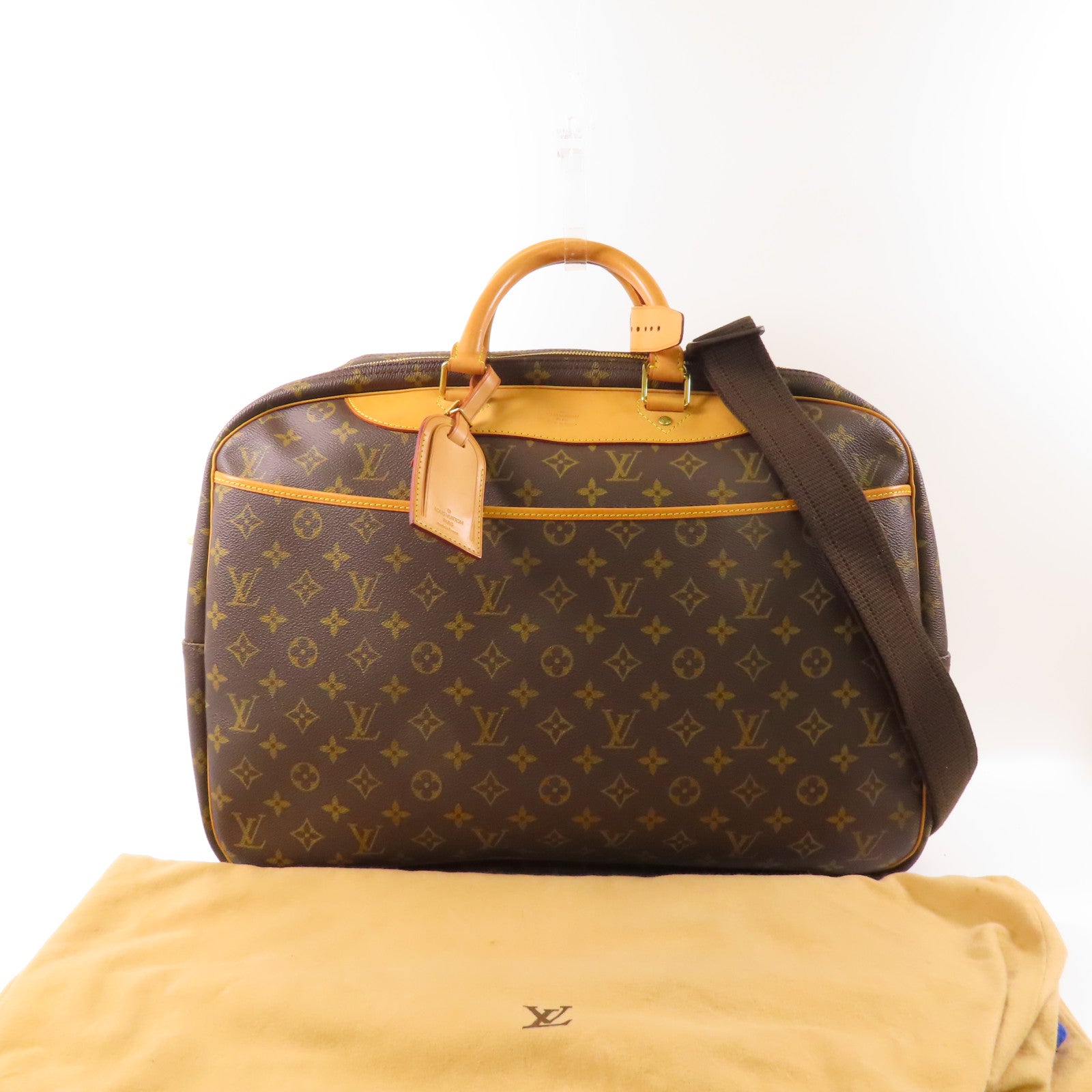 LOUIS VUITTON LV GHW Alize 24H 2 Way Shoulder Boston Bag M41399 Monogram Brown