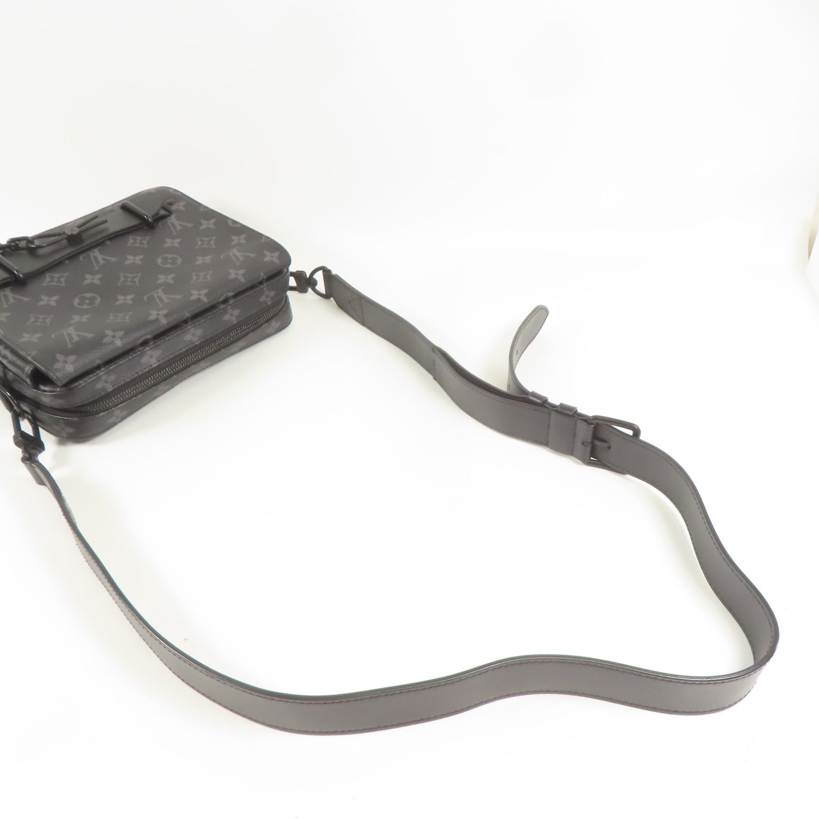 LOUIS VUITTON LV Steamer Shoulder Bag M45585 Monogram Eclipse Black