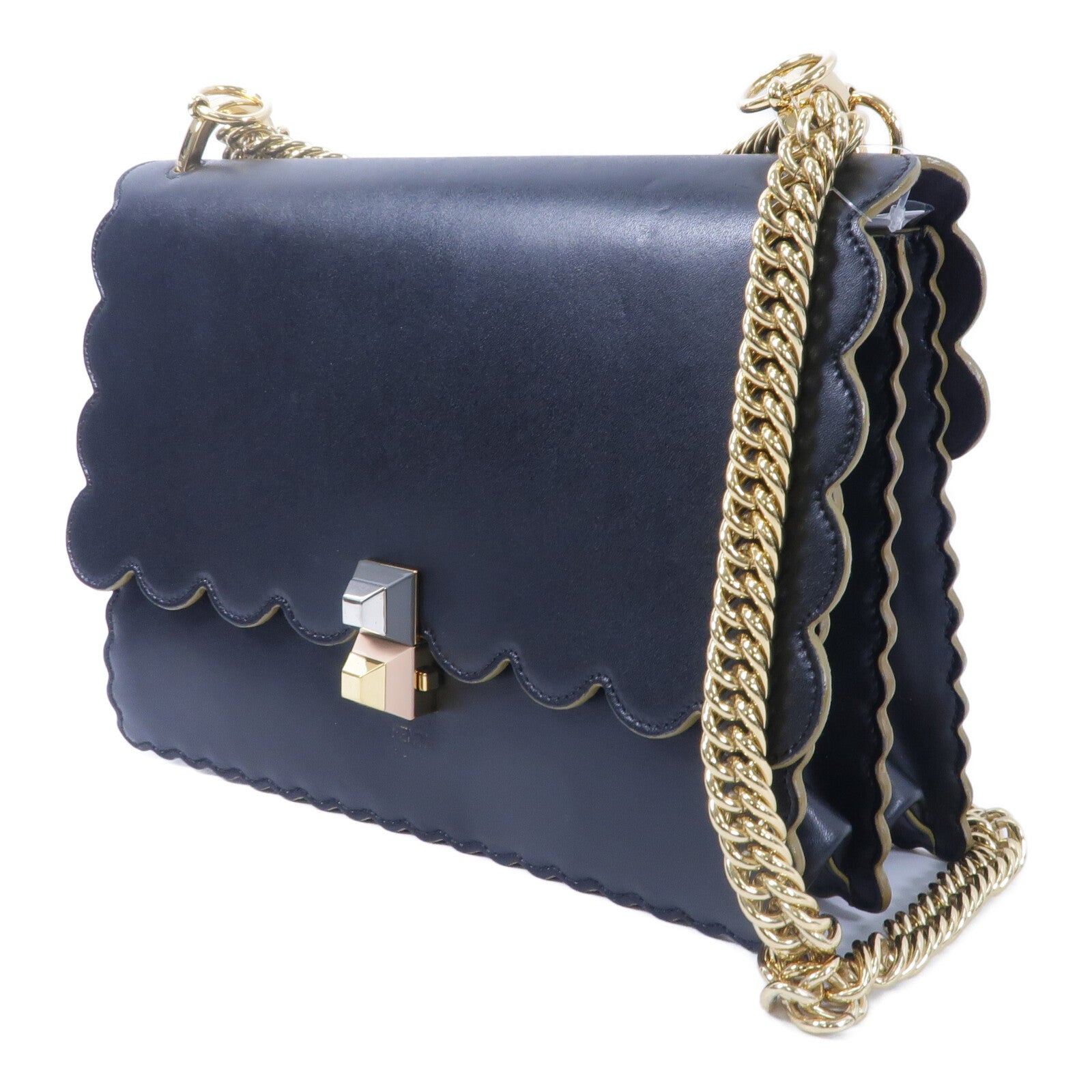 FENDI 牛皮皮革Kan I鏈帶肩背袋