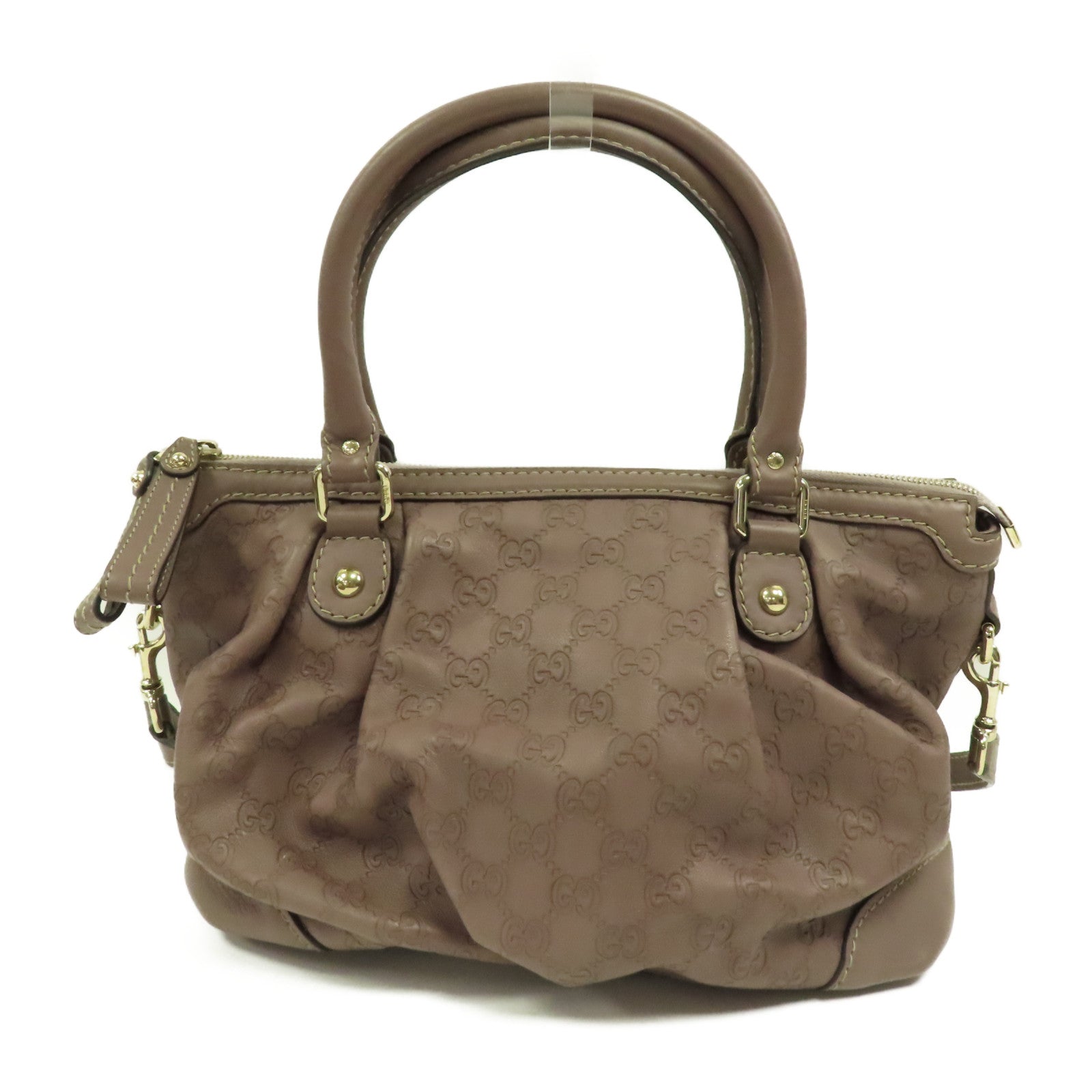 GUCCI 皮革GG Guccissima金扣手挽肩背兩用袋