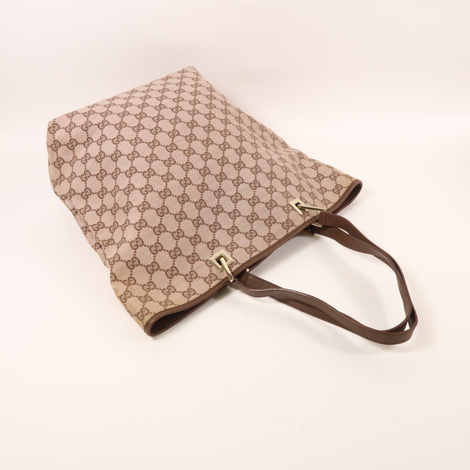 GUCCI 帆布Tote Bag金扣手挽袋