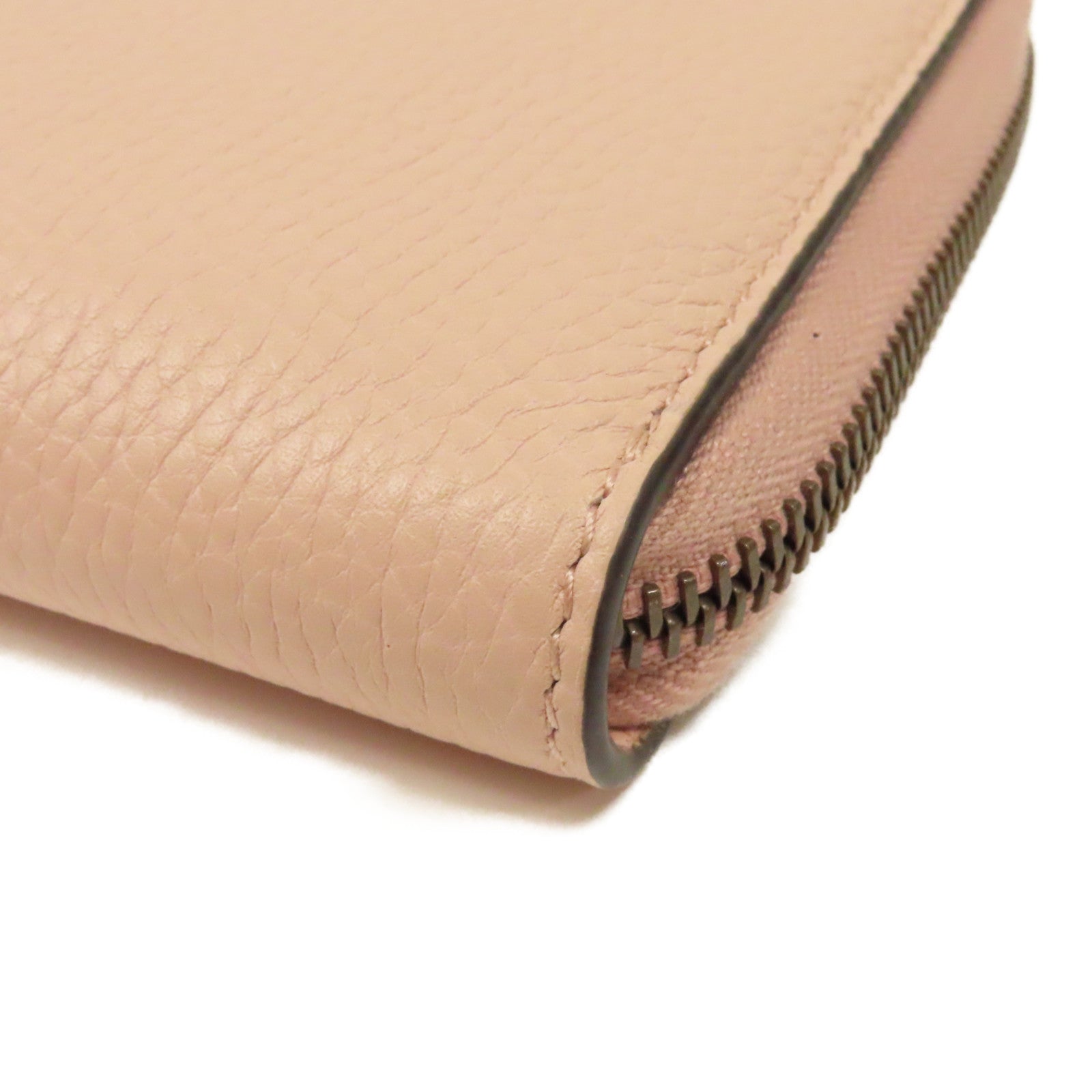 GUCCI 【激減優惠】牛皮皮革Blind For Lobe Wristlet Wallet金扣L形拉鍊長錢包粉紅色