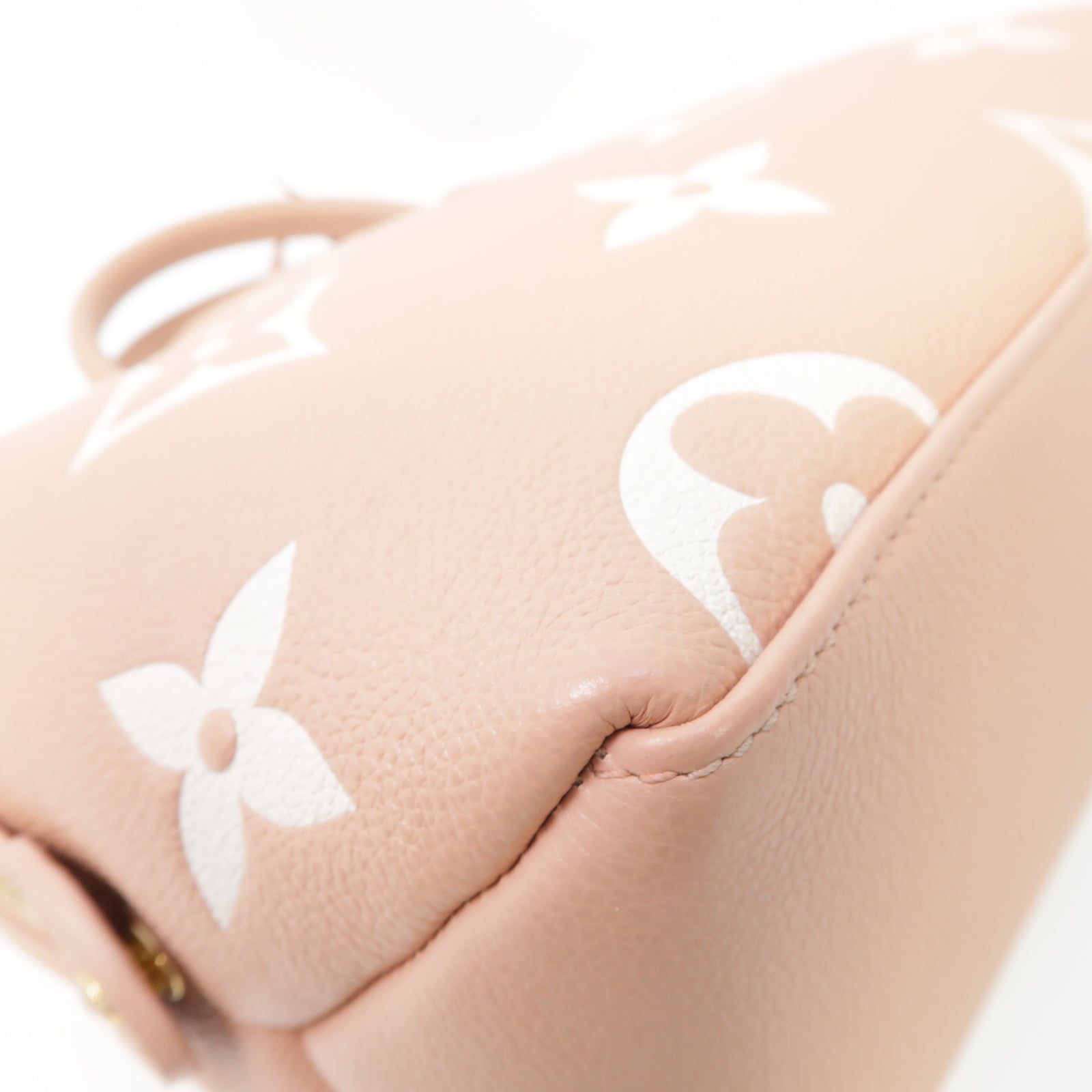 LOUIS VUITTON Monogram Empreinte Petit Palais金扣手挽肩背兩用袋粉紅色
