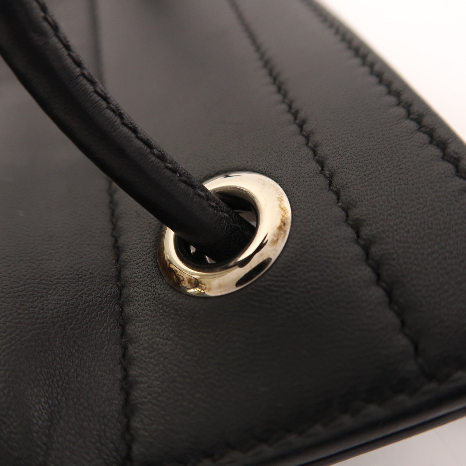 HERMES Swift皮革Aline Mini銀扣肩背袋Noir