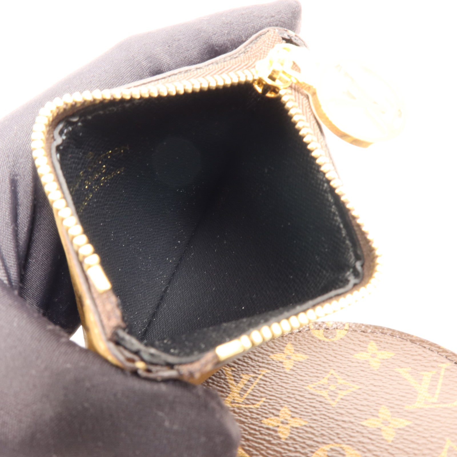 LOUIS VUITTON Monogram Reverse Pochette Trio金扣手拿包