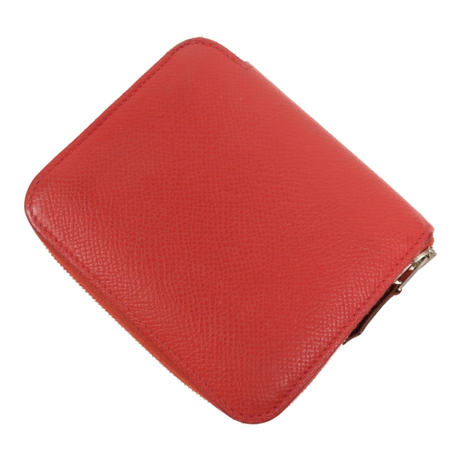 HERMES Epsom皮革Silk In Wallet銀扣錢包Bougainvillea