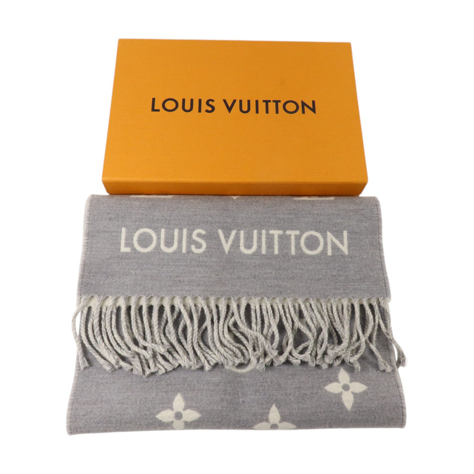 LOUIS VUITTON 羊毛All About Monogram Scarf 180X34cm圍巾