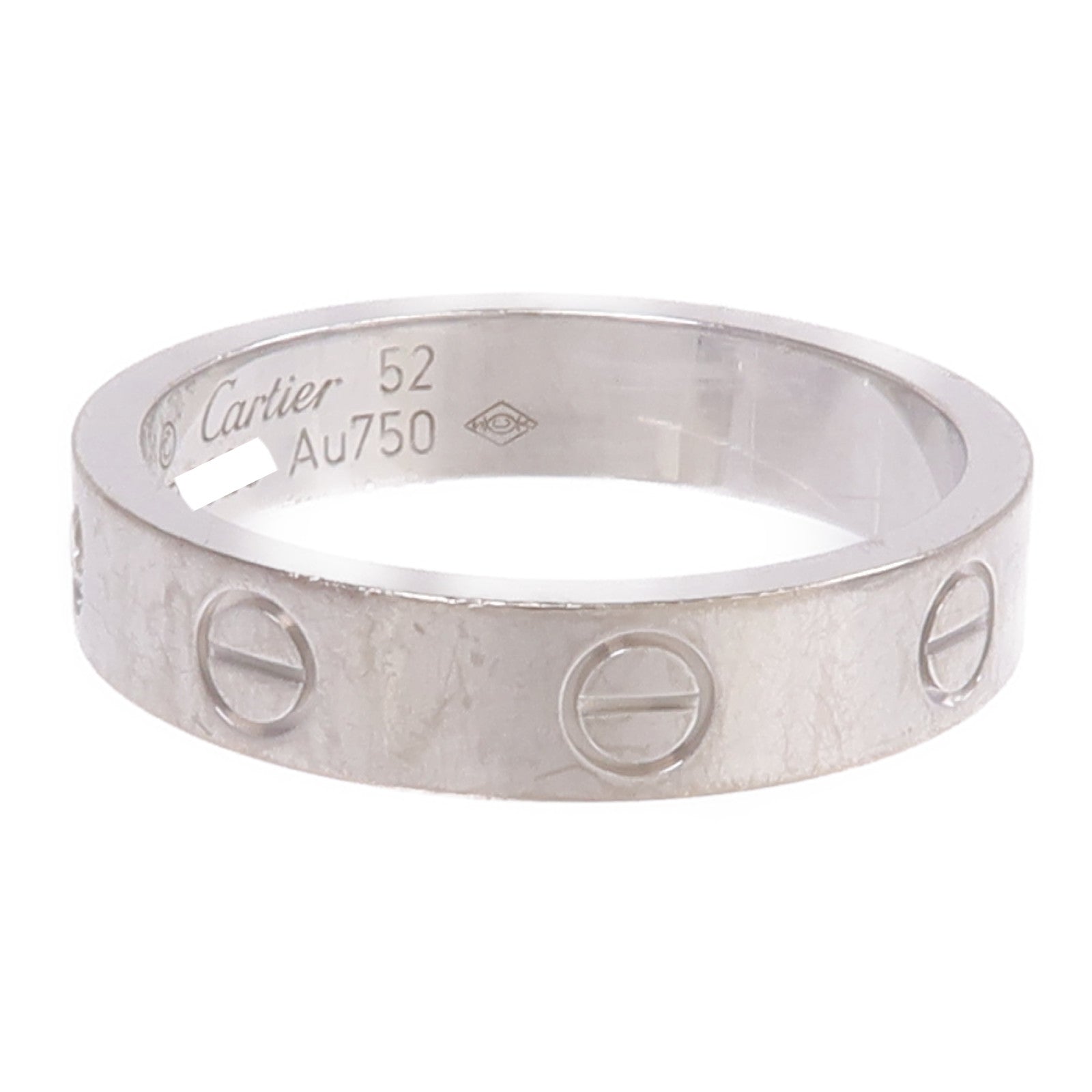 CARTIER 18K白金Love Ring 1P Diamond鑽石戒指
