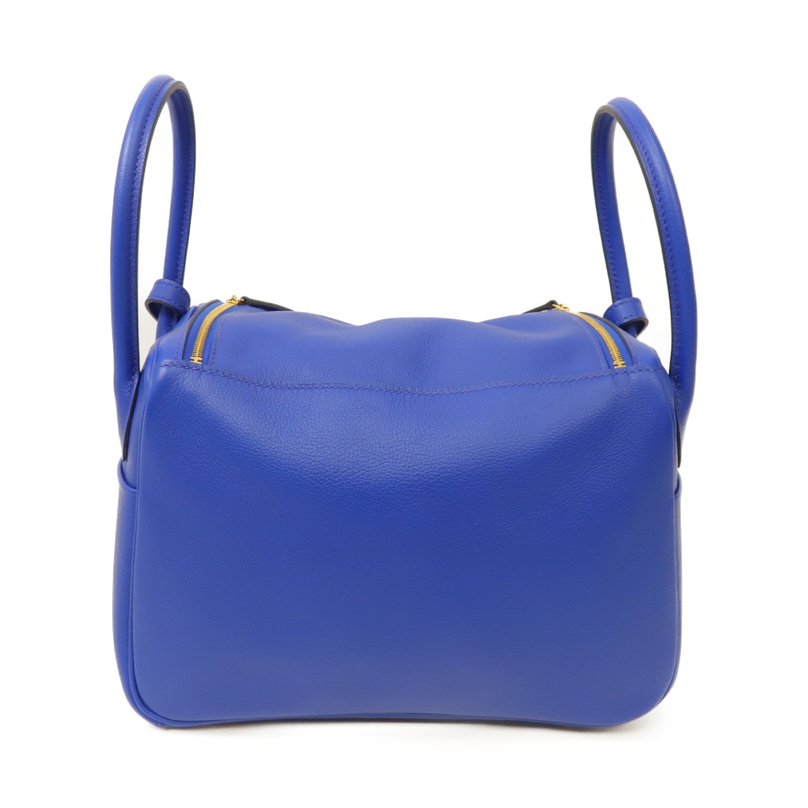 HERMES Evercolor皮革Lindy 26金扣手挽肩背兩用袋Blue Royal藍色