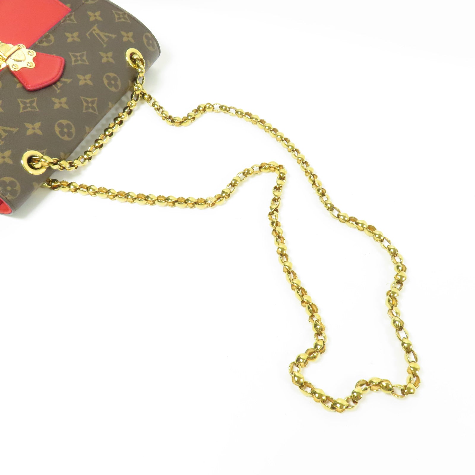 LOUIS VUITTON Monogram Victoire金扣鏈帶肩背袋