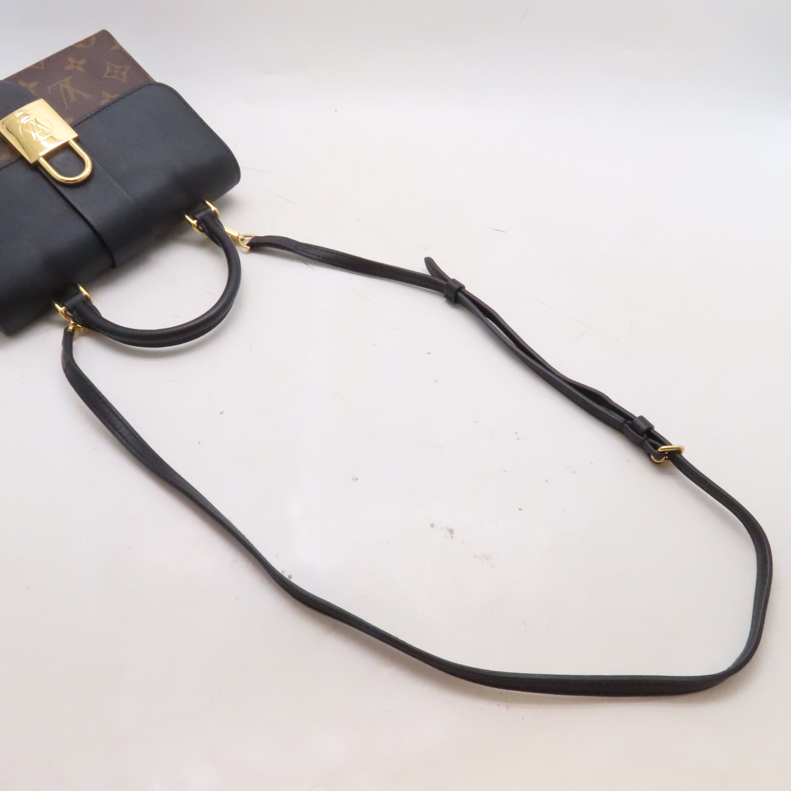 LOUIS VUITTON 【激減優惠】Monogram Locky BB金扣手挽肩背兩用袋黑色/啡色