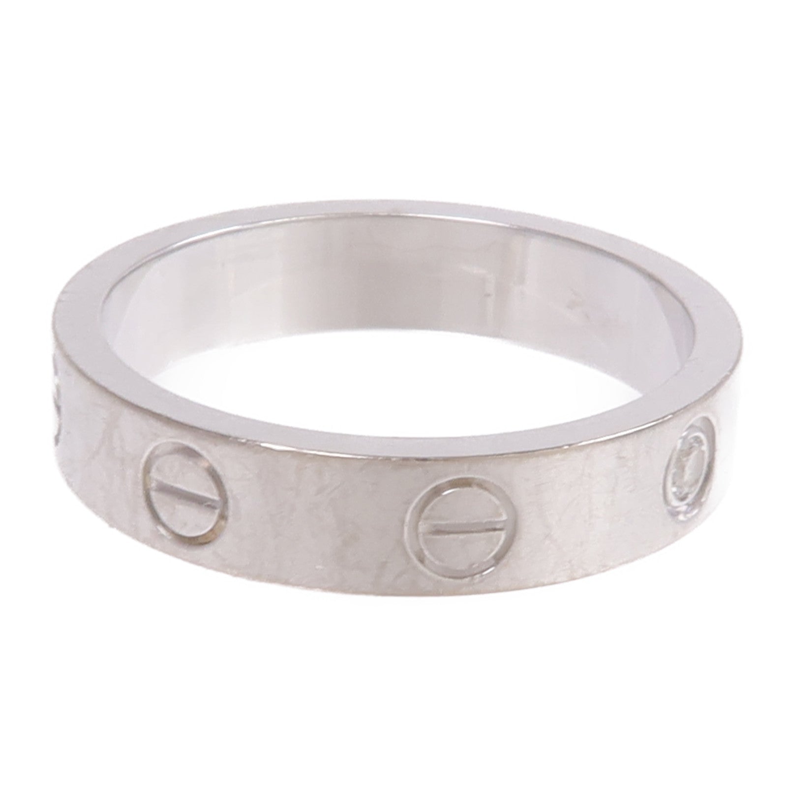 CARTIER 18K白金Love Ring 1P Diamond鑽石戒指
