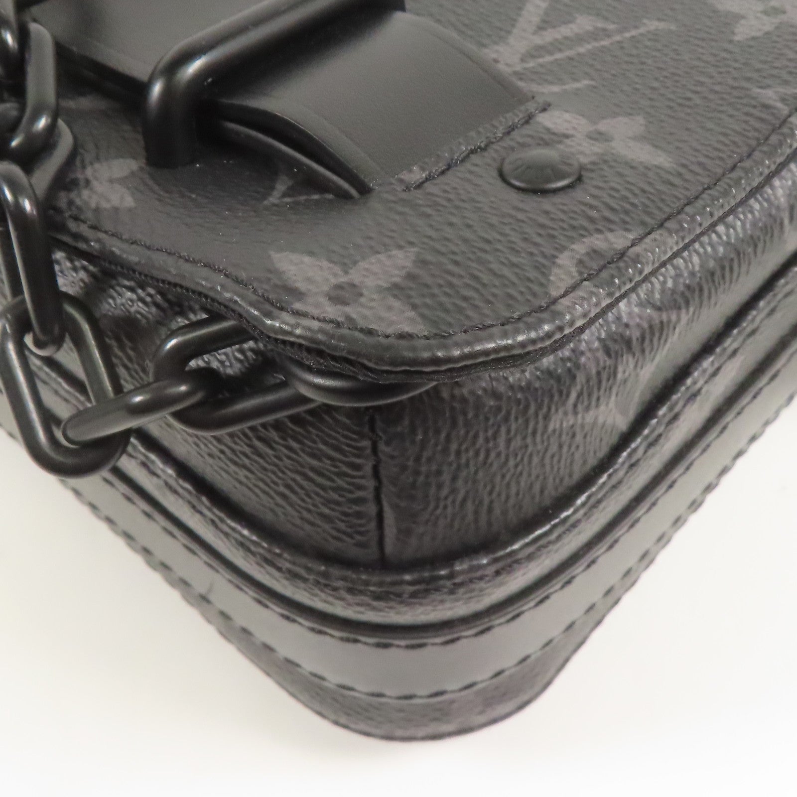 LOUIS VUITTON LV Steamer Shoulder Bag M45585 Monogram Eclipse Black