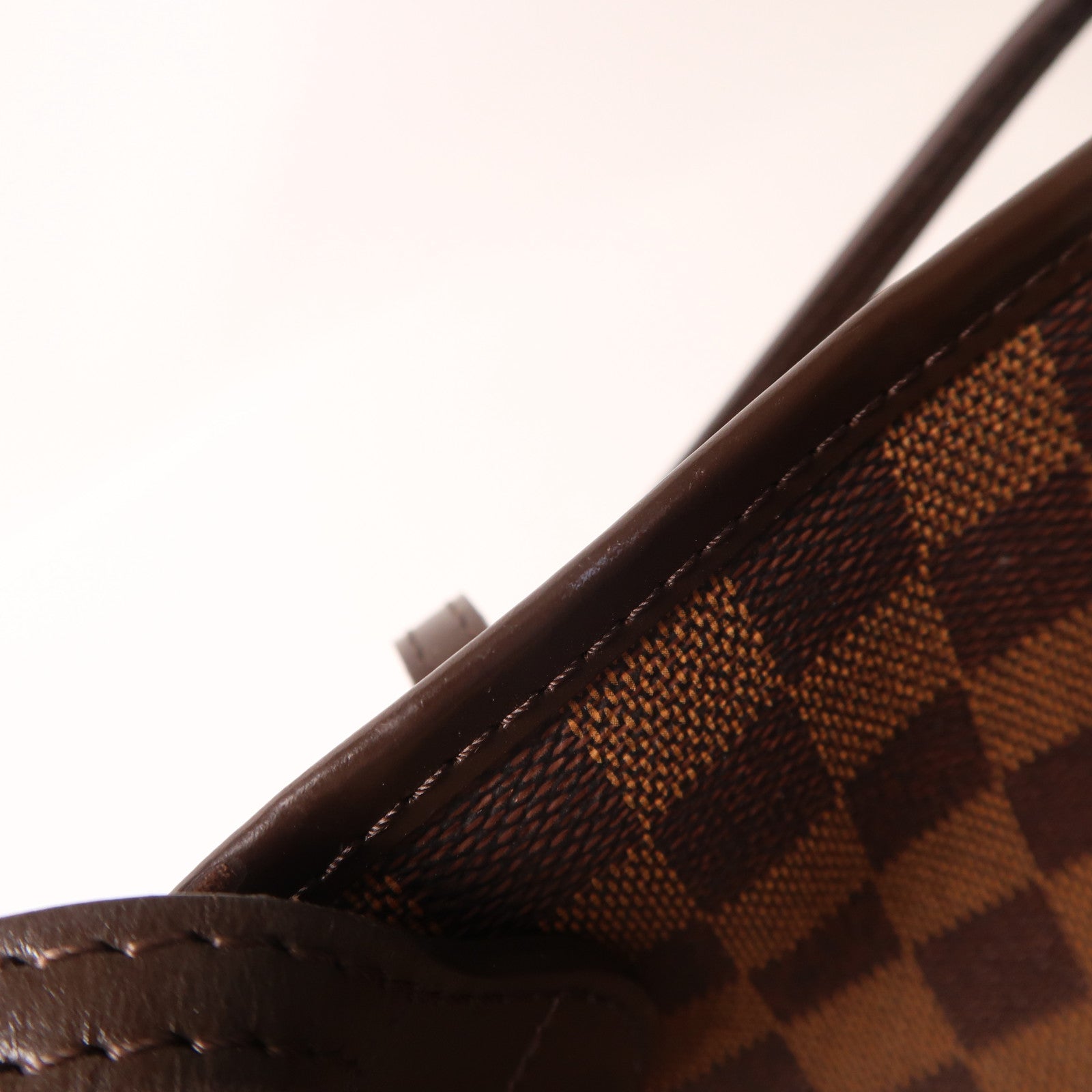 LOUIS VUITTON Damier Neverfull MM金扣肩背袋/手挽袋